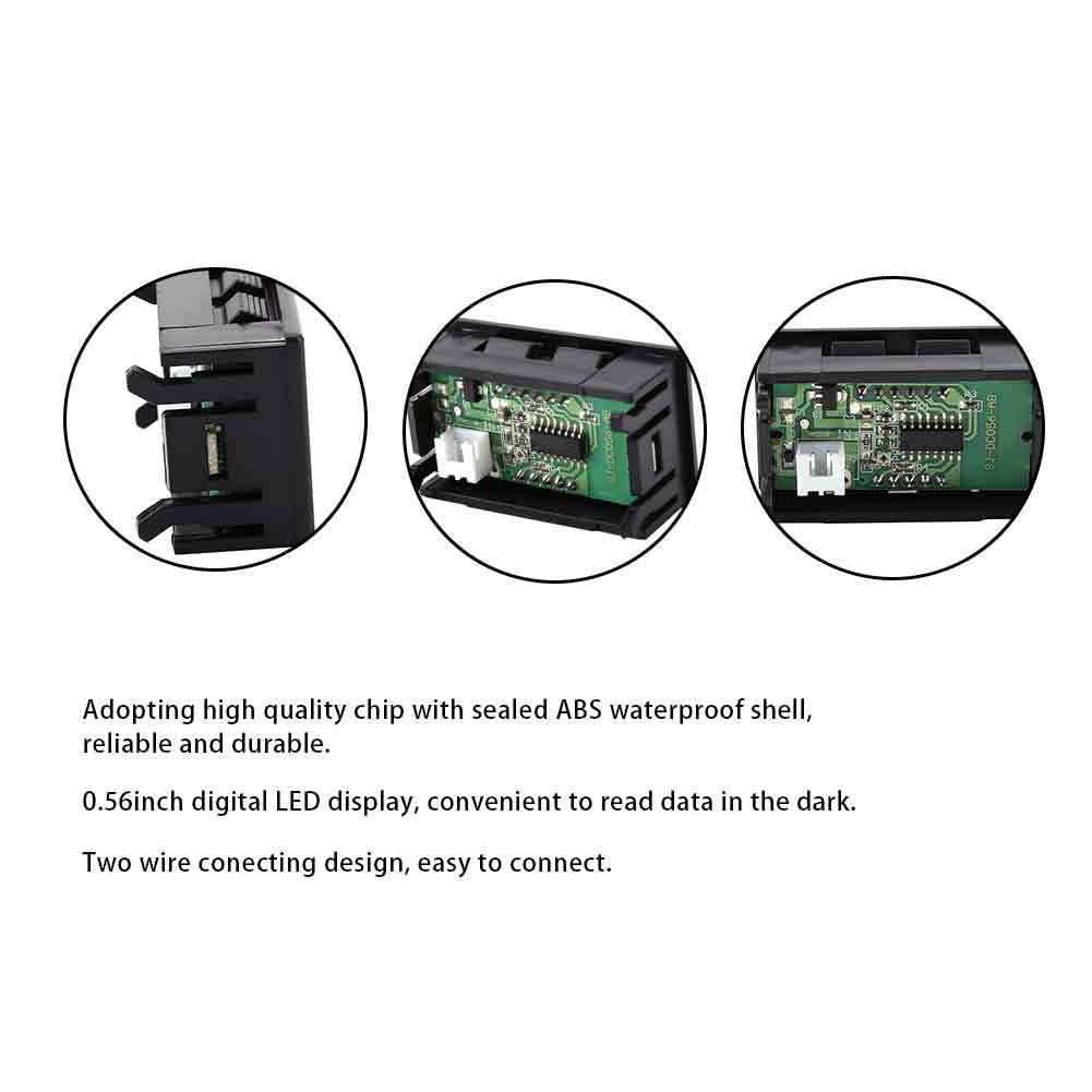 0,56 Zoll 2,5-30 V Zweidraht-gleichstromvoltmeter Mit Digitalanzeige Und Led-anzeige.