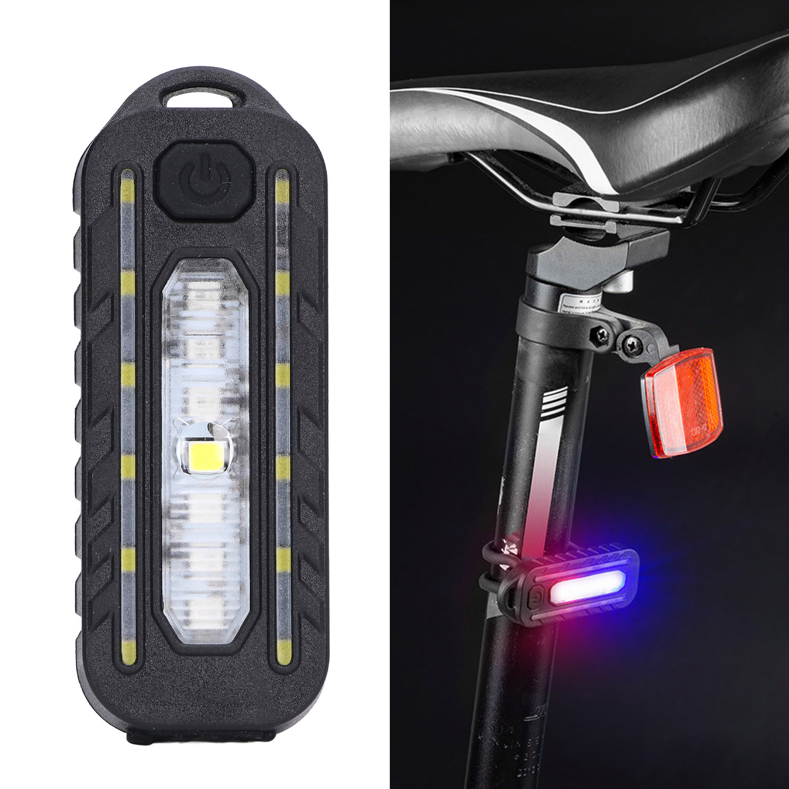 Led-fahrradrücklicht, Rotes Und Blaues Led-schultersignallicht, Usb-aufladbares Mountainbike-zubehör, Zubehör Für Nachtfahrten, Rücklicht