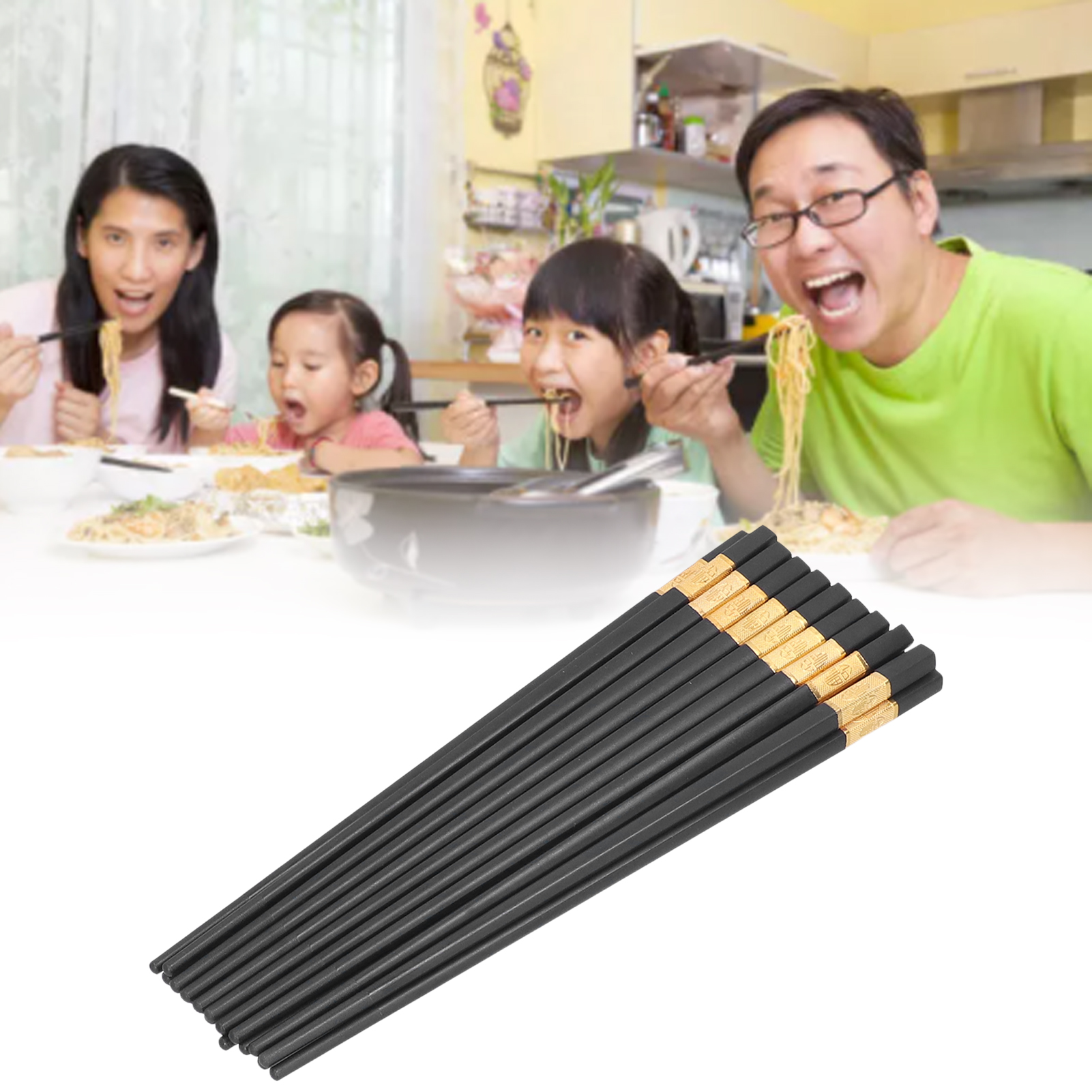 Jinfu-essstäbchen, 24 Cm, 10er-set, Aus Fiberglas – Wiederverwendbar Und Spülmaschinenfest
