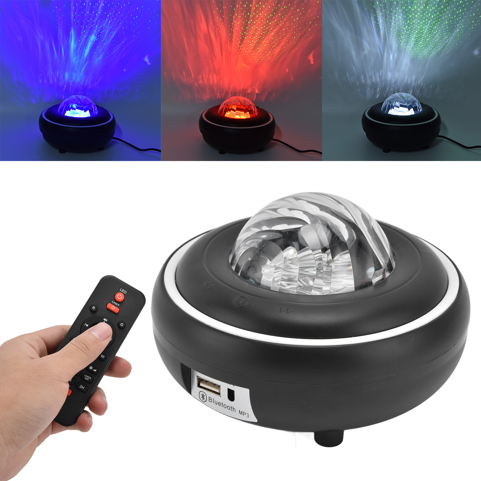 Farbenfroher Sternenhimmel-projektor Mit Nachtlicht Für Kinder, Bluetooth-usb-musikplayer, Romantisches Geschenk