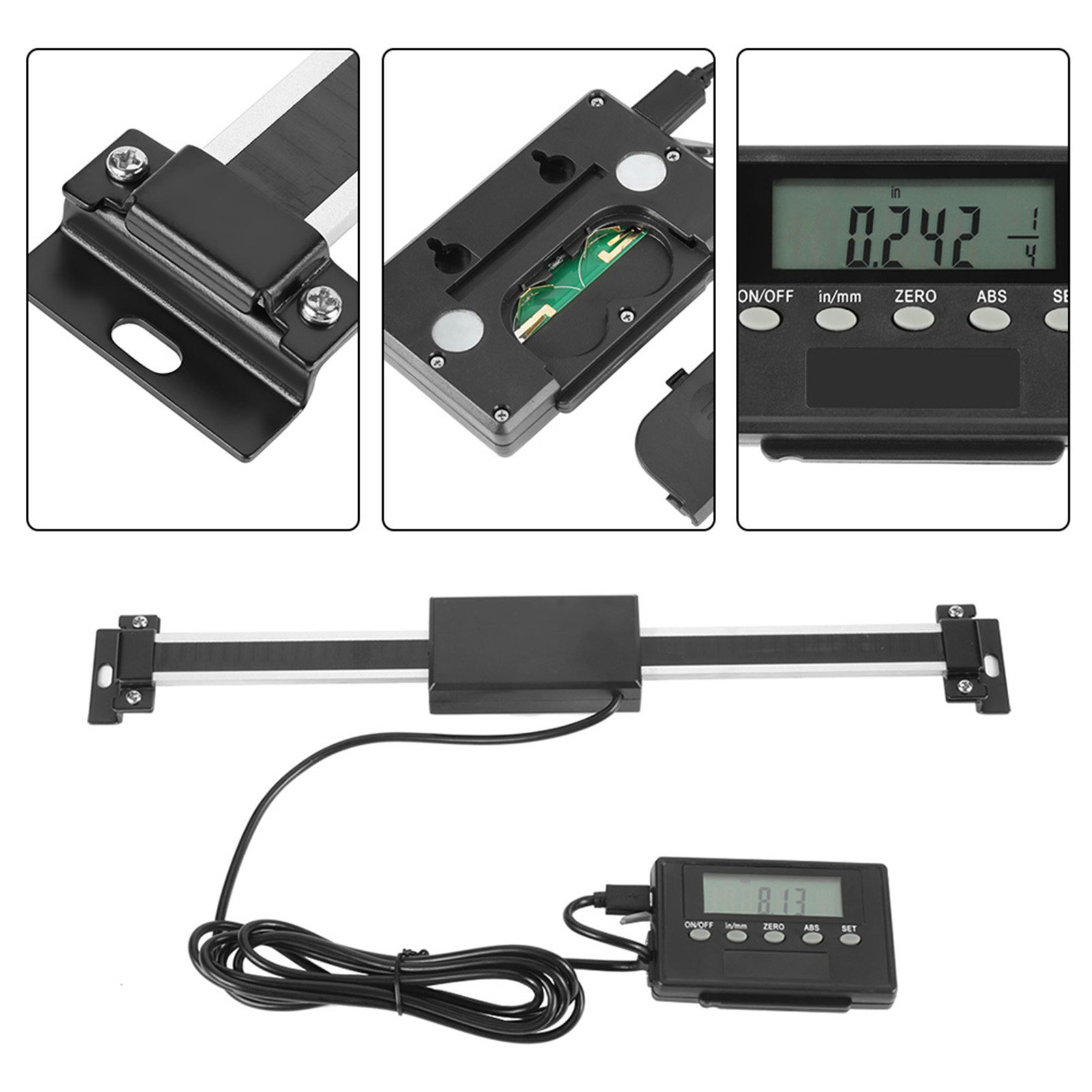 Externer Digitaler Elektronischer Wegmesser Mit Einem Messbereich Von 0 Bis 200 Mm