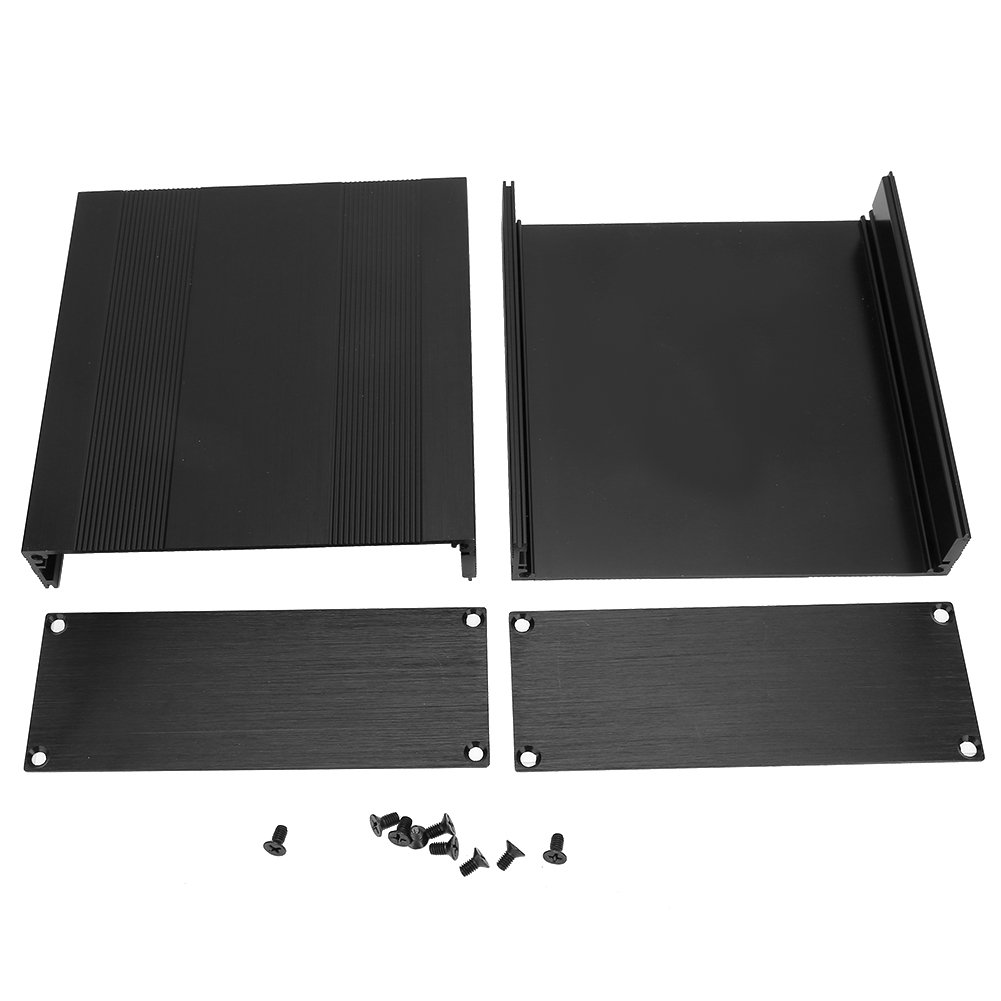 Schwarzes Aluminiumgehäuse 54 X 145 X 150 Mm, Aluminiumprofilgehäuse, Gehäuse Aus Aluminiumlegierung, Aluminiumbox