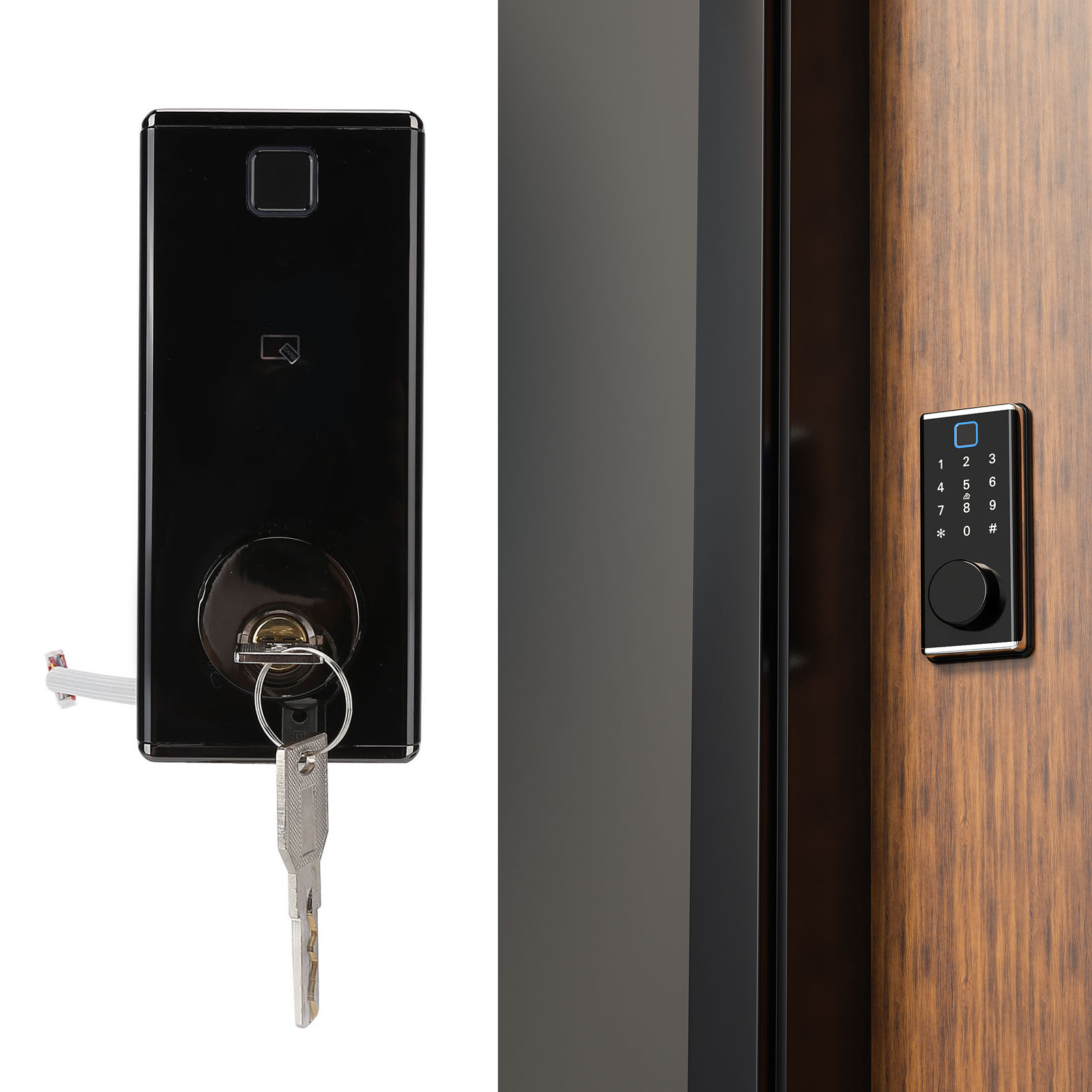 Elektronische Verriegelungsanwendung Per Fingerabdruckcode Und Fernbedienung