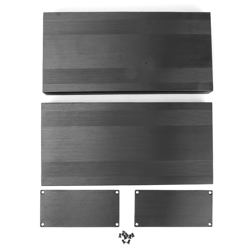 Aluminiumgehäuse 68 Mm (h) 145 Mm (b) 150/200/250/300 Mm (t) Für Leistungsverstärker, Hifi-röhrenverstärker, Kraftwerke Und Gps-analysatoren.
