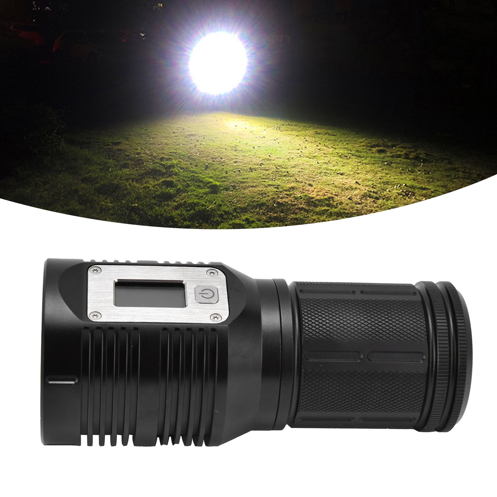 Gtr30 Hochleistungs-taschenlampe Mit P90 Led, 3000 Lumen, 0,96 Zoll Oled-bildschirm, Fünf Beleuchtungsmodi, 10400 Mah Akku, Wasserdichte Multifunktionslampe Für Camping, Notfallsituationen, Arbeit Und
