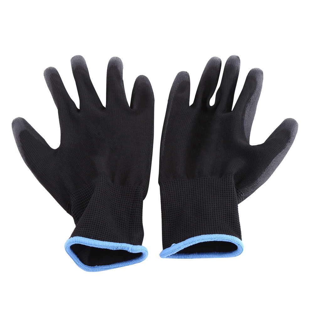 Xingyu Pu518 Antistatische Nylonhandschuhe Mit Pu-beschichteter Handfläche, Schwarz, 12 Paar/dutzend