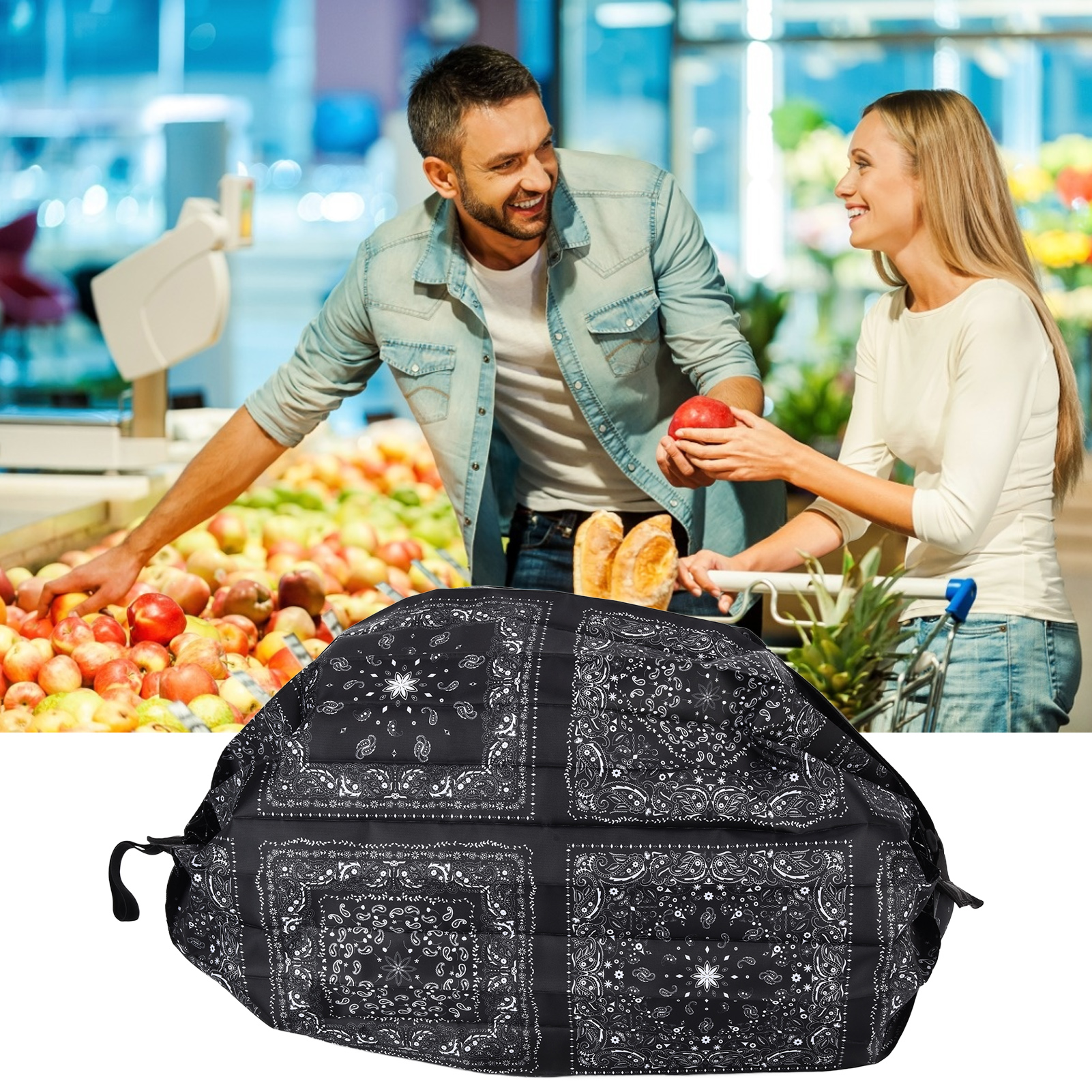 Große, Faltbare Reisetasche Aus Polyester, Schwarz, Hergestellt In Japan.