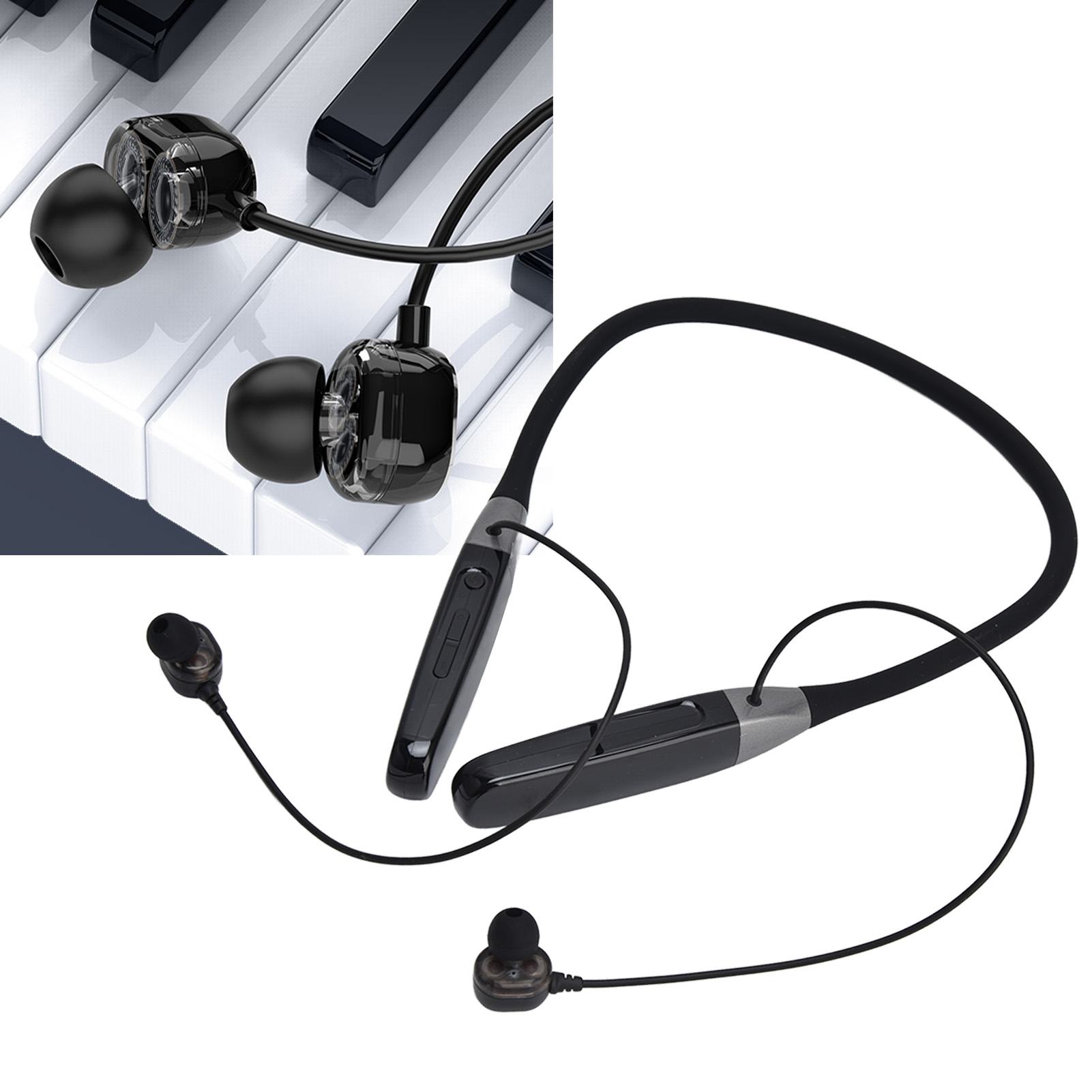 Bluetooth-stereo-kopfhörer Mit Nackenbügel, Led-digitalanzeige Und 32 Gb Speicher Für Sportmusik