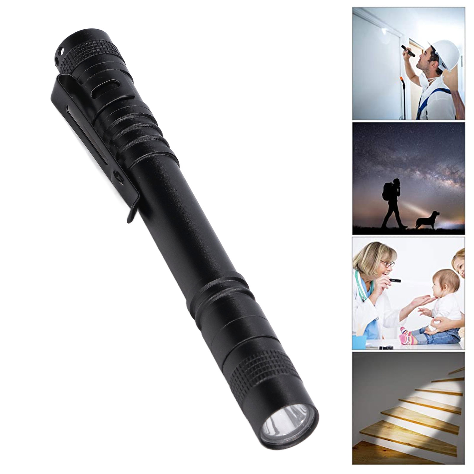 Miniatur-clip-on-taschenlampe Aus Aluminiumlegierung, Kleine Tragbare Taschenlampe, Taktische Taschentaschenlampe, Drei Leuchtmodi, Geeignet Für Camping, Notfälle Im Freien Und Den Täglichen Gebrauch.