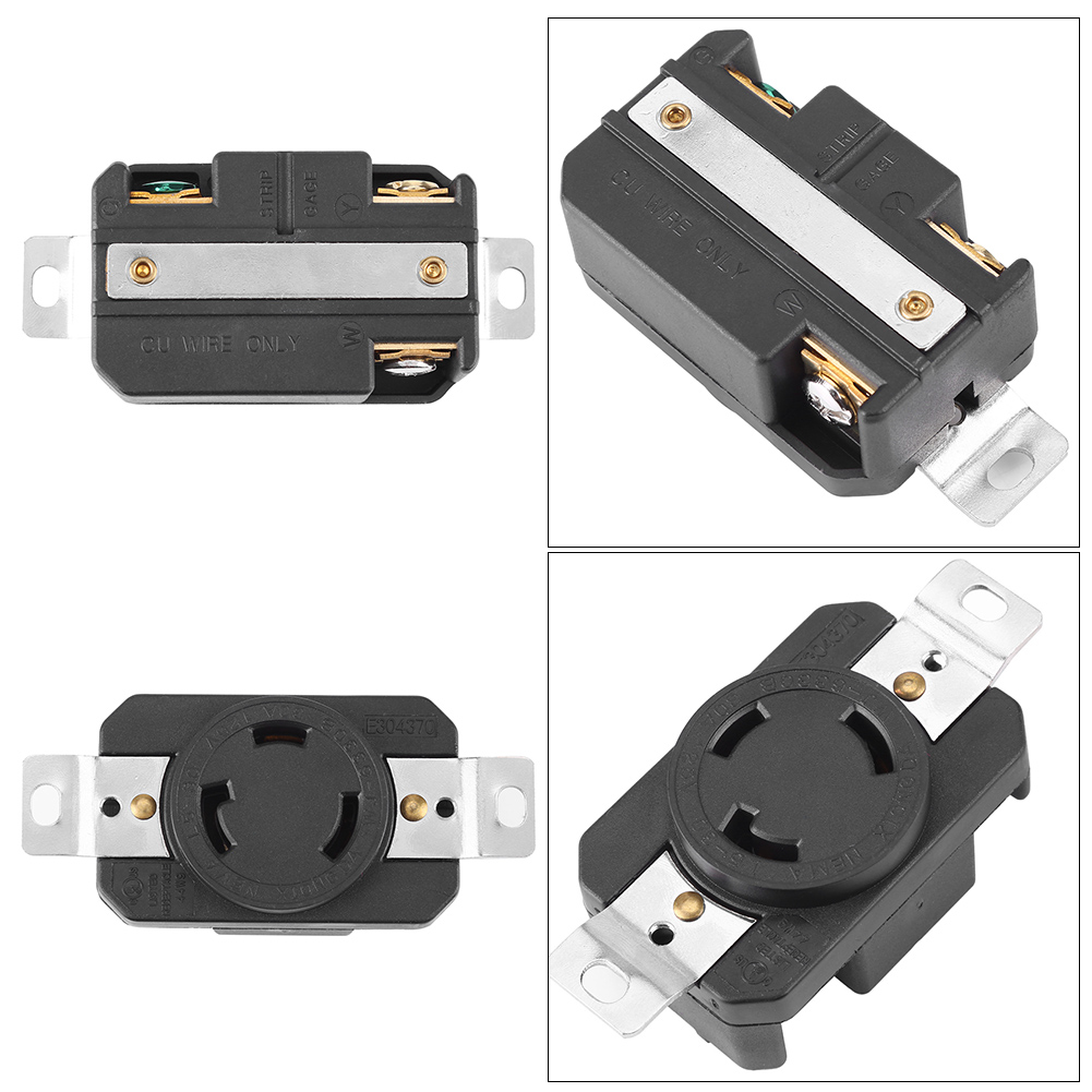 Amerikanischer Dreipoliger Generatorstecker Mit Verriegelungsschutz, 30 A, 125 V, L5-30r