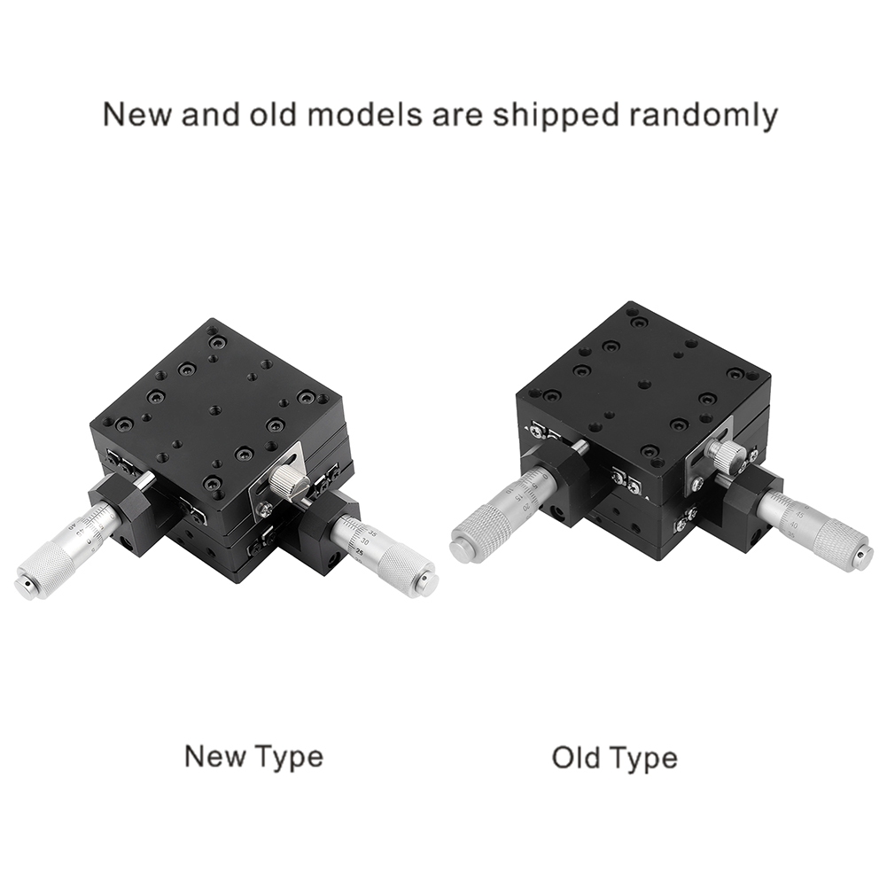 Semy60-ac Präzisions-feinverstellplattform Für Xy-achsen, Manuelle Verstellplattform, Verschiebbarer Feinverstelltisch. Abmessungen: Länge × Breite × Dicke = 60 × 60 × 40 Mm.