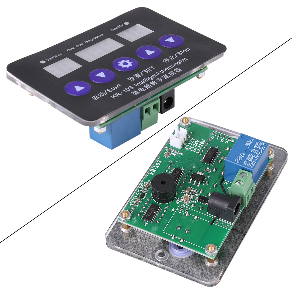 Digitaler Elektronischer Temperaturregler, Intelligenter Temperaturregler Mit Digitalanzeige, 12v-einstellbarer Temperaturschalter