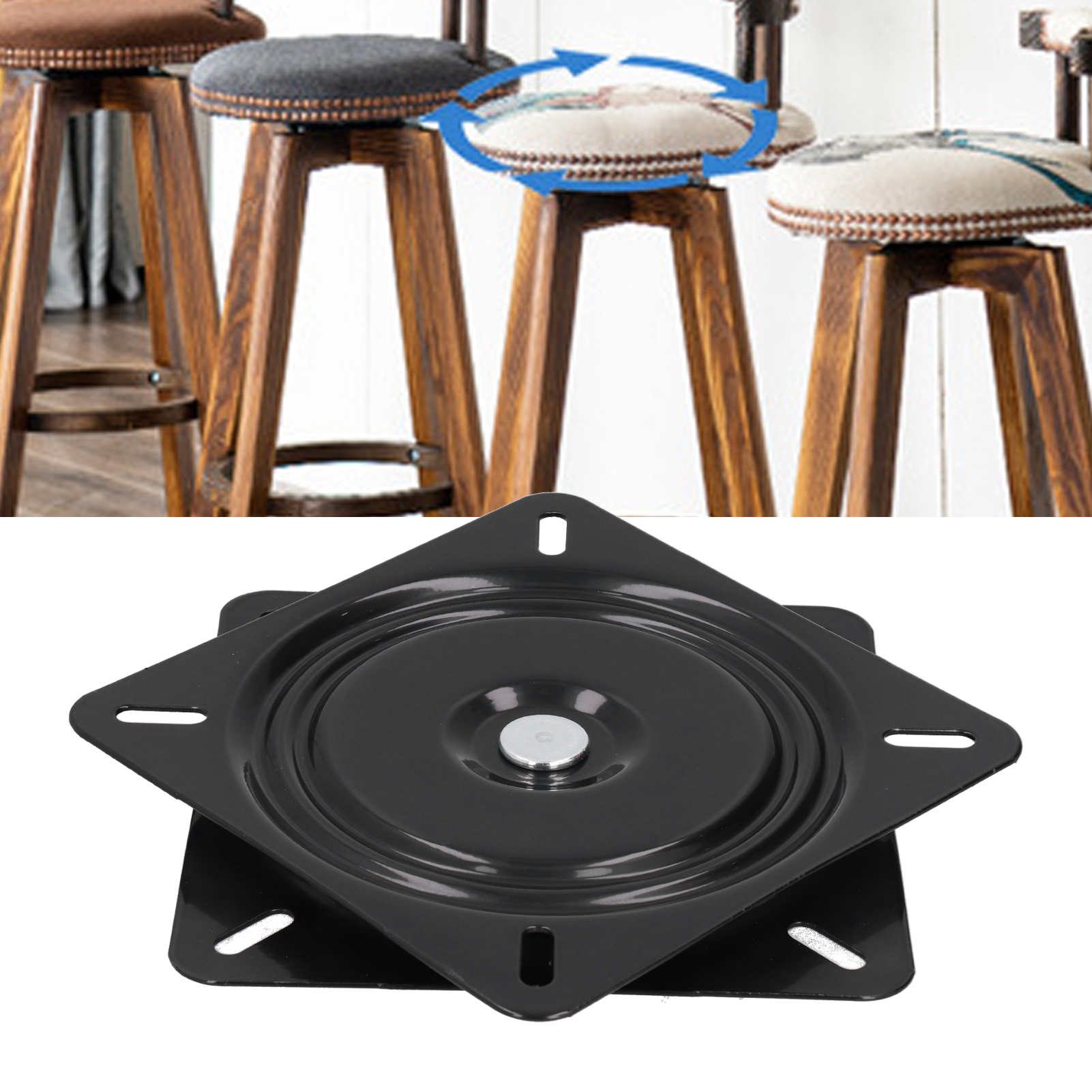 Der Barhocker Mit Seinem Quadratischen Drehpunkt Und Dem Um 360 Grad Drehbaren Fuß Ist Ein Empfangsstuhl.