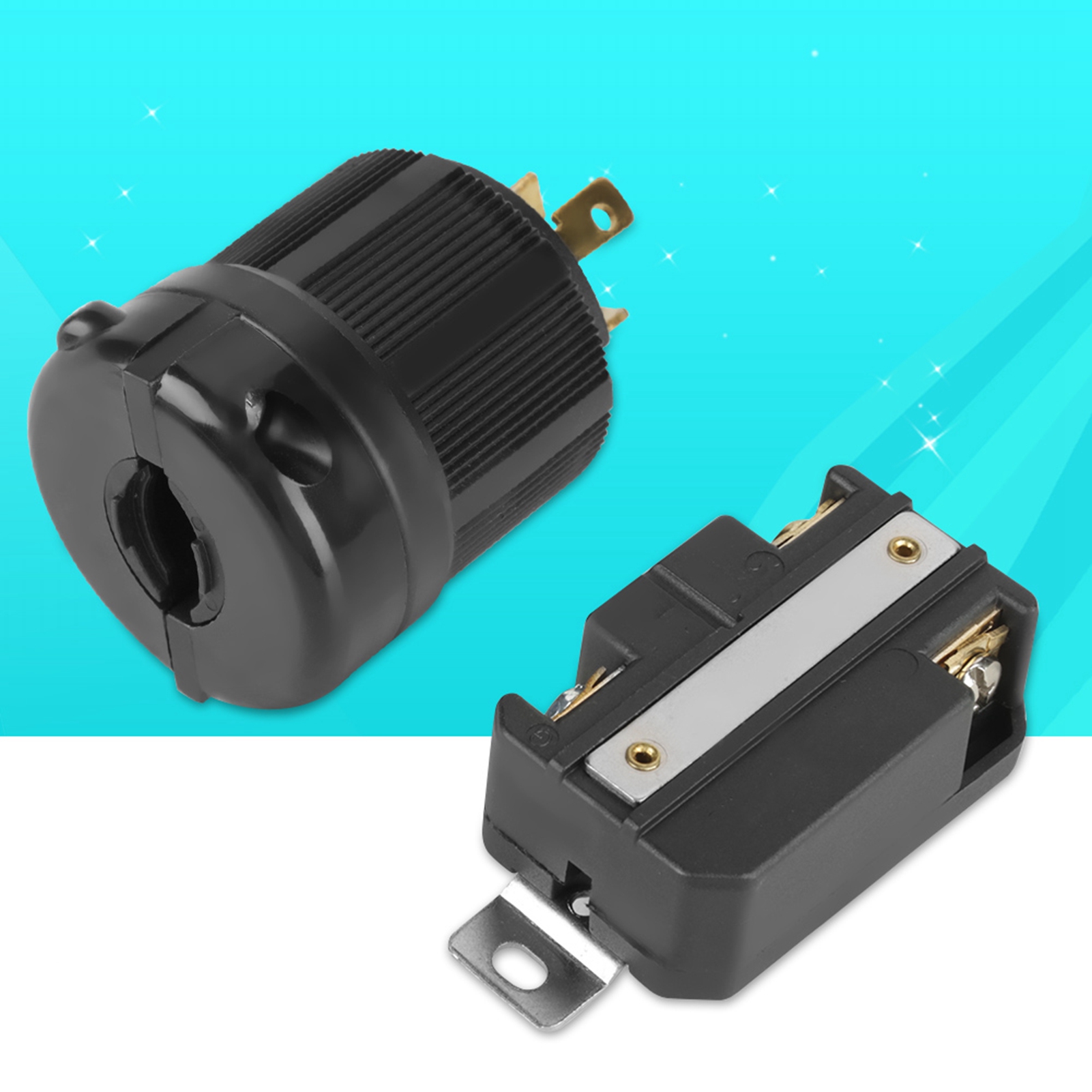 Nema L6-30p+ Amerikanischer Dreipoliger Manipulationssicherer Stecker Und L6-30r 30a 250v Steckdose