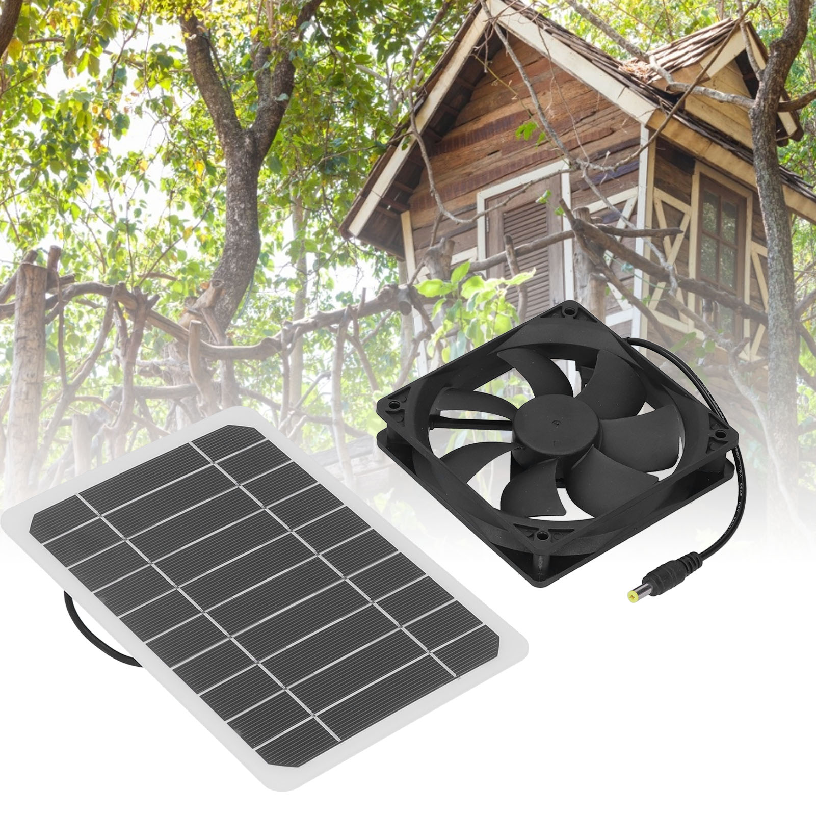 6-watt-solarventilator, Solar-luftabsauger Für Tiere, Solarventilator Für Hühner, Hunde Und Katzen