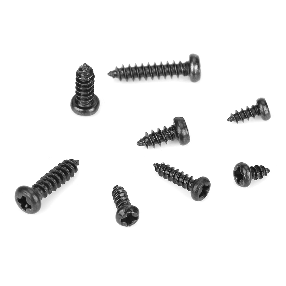 Satz Mit 400 Schwarzen Selbstschneidenden Schrauben Mit Kreuzschlitzkopf M2/m2.6