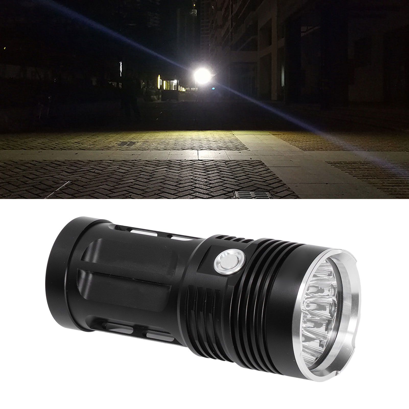 Hochleistungsfähige 18-led-taschenlampe, Große Reichweite (10.000 Lm), Drei Leuchtmodi, Wasserdicht, Ideal Für Outdoor-aktivitäten, Abenteuer, Reisen, Wandern, Camping, Notfälle Und Notfälle Zu Hause.