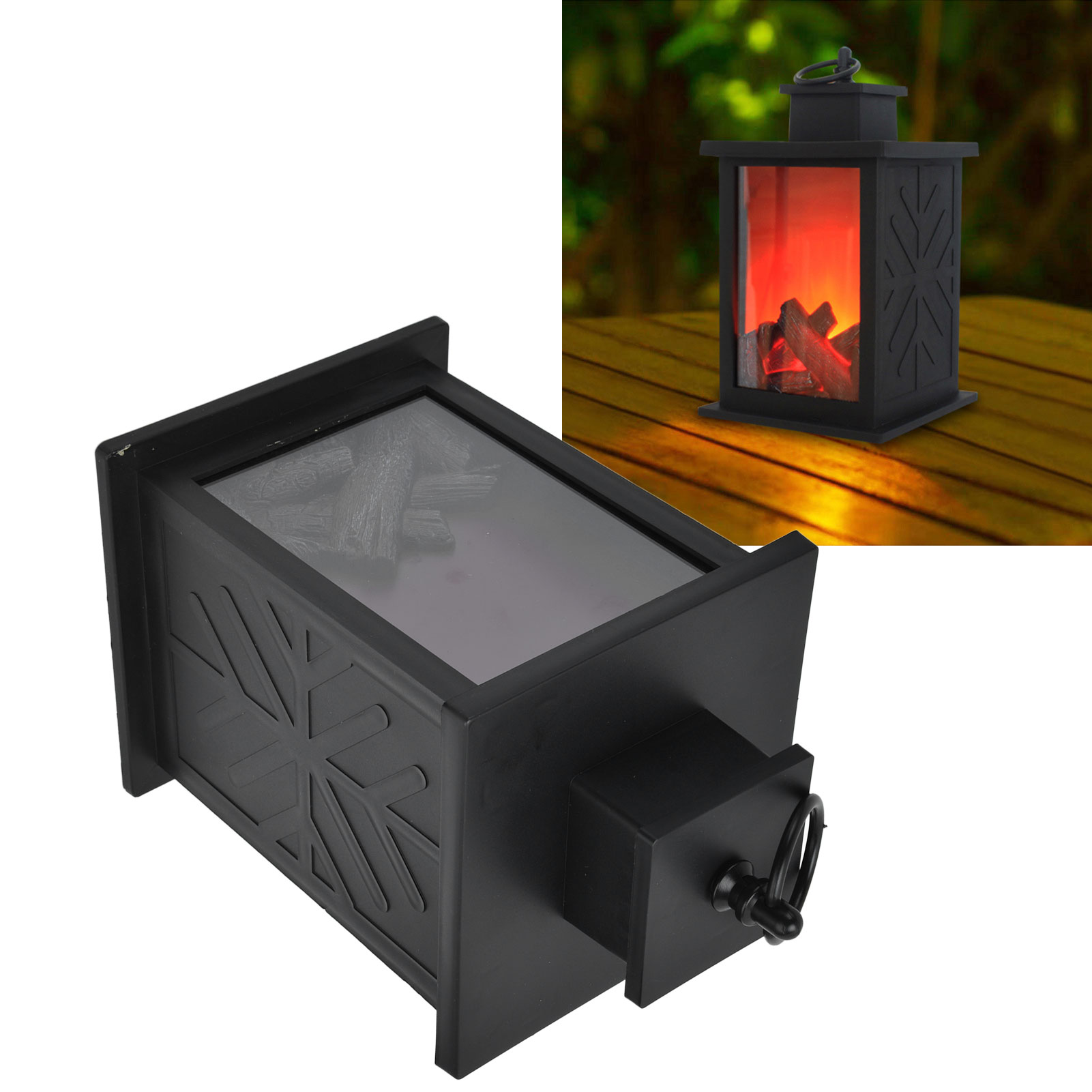 Led-kaminlampe, Kreatives Deko-objekt, Nachtlicht, Dekorationsartikel, Kronleuchter-kaminlampe, Kohleflammenlampe.