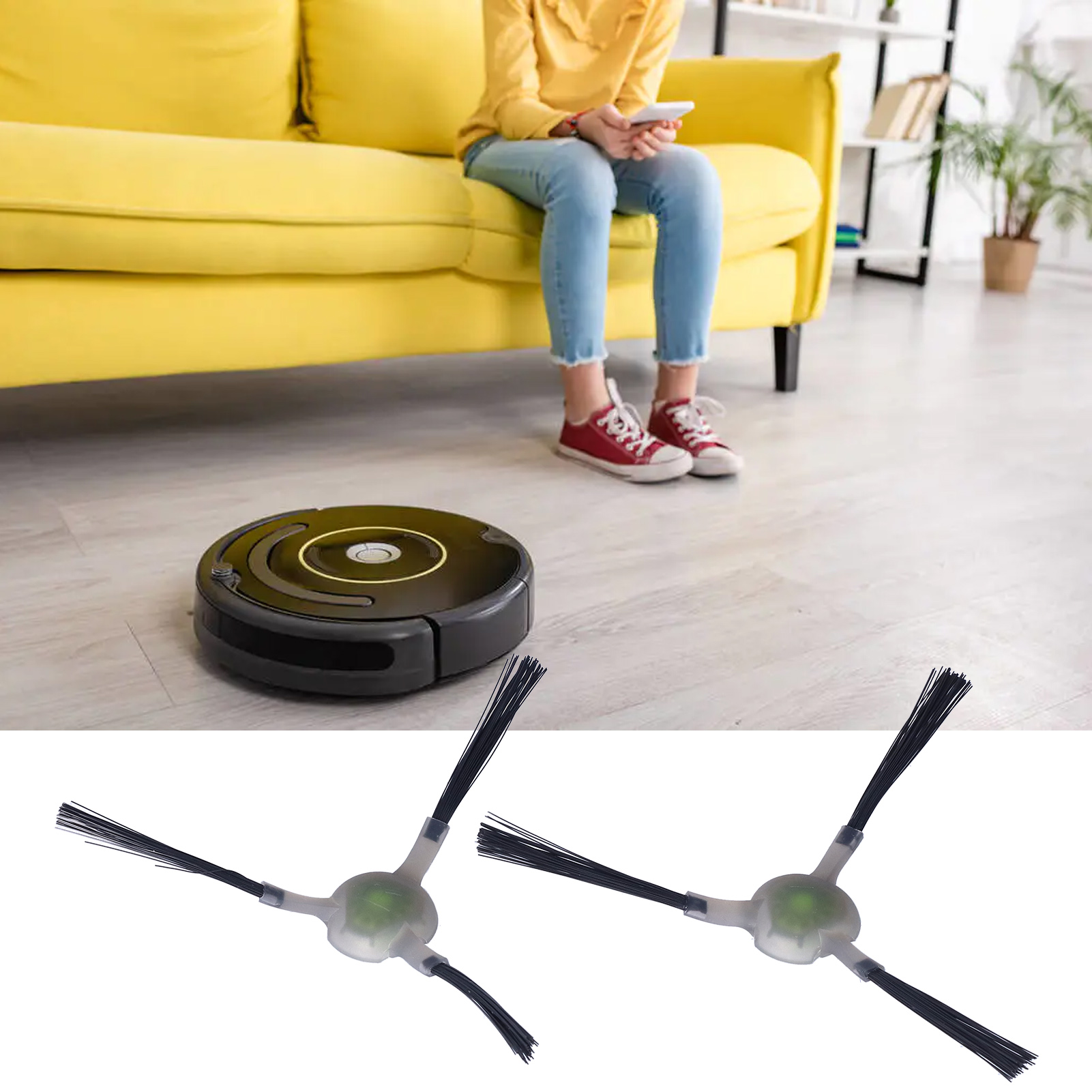 Set Mit 4 Seitenbürsten Für Die Saugroboter Lefant M210, M210s, M210b Und M213.