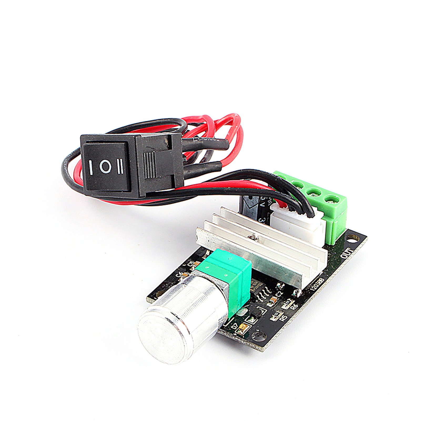 Wish-pwm 6-28v 3a Dc-motor-drehzahlregler Mit Schalter