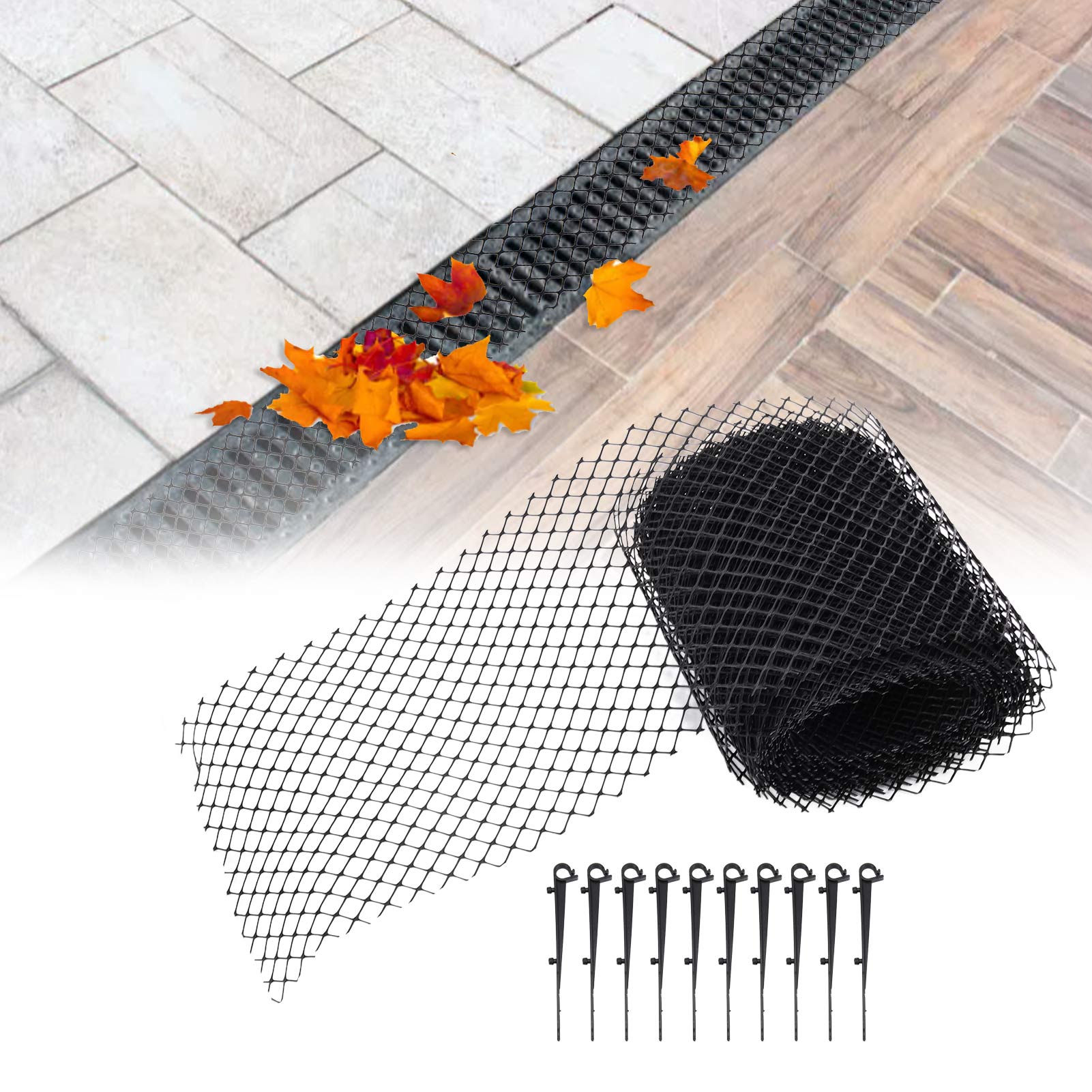 Butter Guard 60015cm Schutznetz Für Dachrinnen, Filter, Puffernetze, Spülbeckennetze, Bodenablaufabdeckungen, Laubschutz, Vogelschutznetze