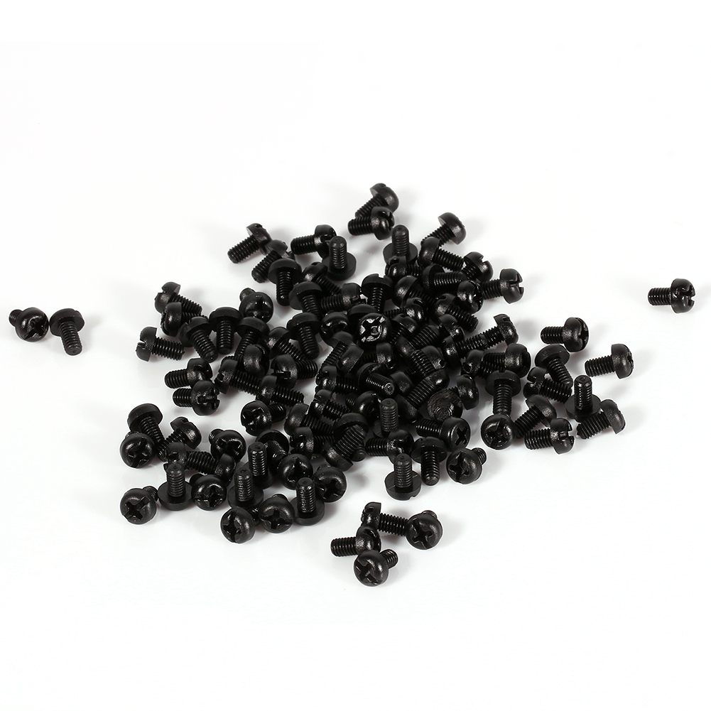 Schwarze Nylon-rundkopfschrauben Mit Kreuzschlitz M35 – 100 Stück/beutel