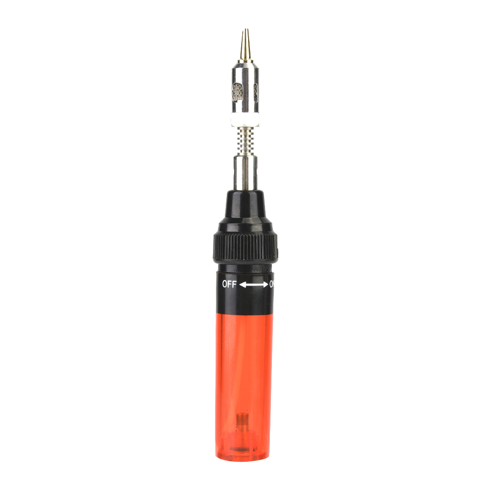 Mt-100 3-in-1 Tragbarer Gaslötkolben, Multifunktional, Transparent Rot