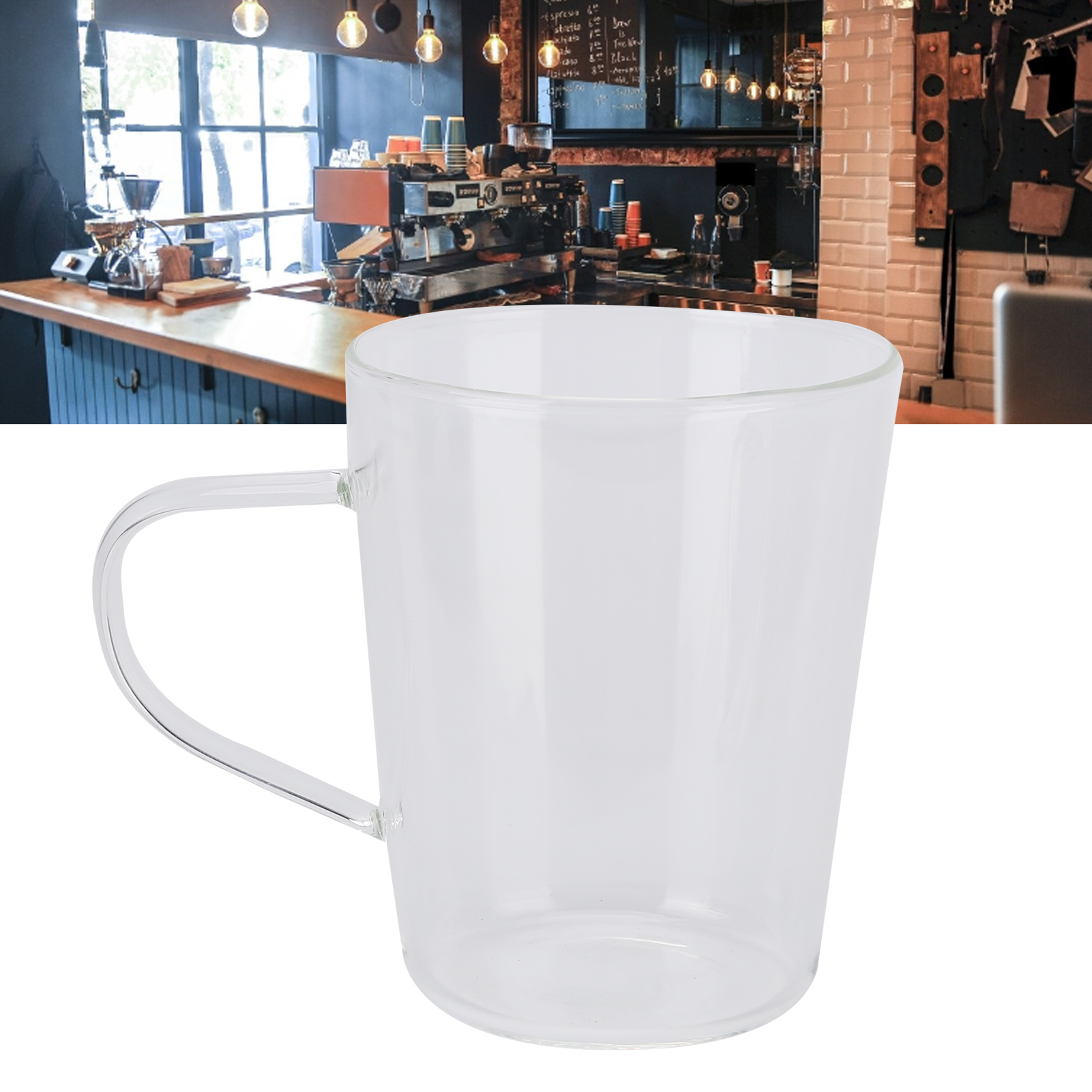 Hitzebeständige Klarglasbecher Ideal Für Milch, Bier, Espresso, Kaffee, Lagerbier, Tee, Whisky Handgefertigte Klarglasbecher.