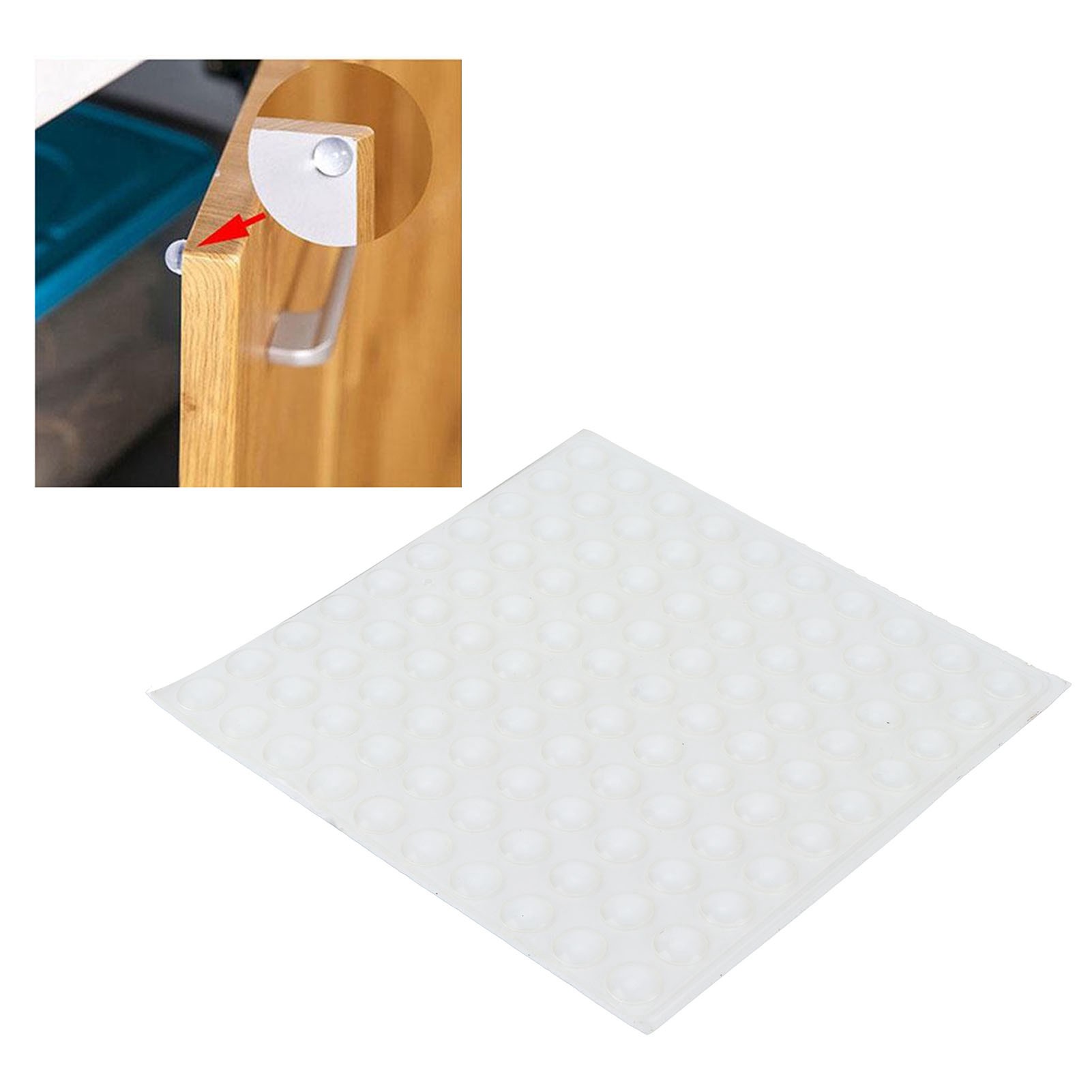 Transparente, Selbstklebende Matte / Rutschfest, Abriebfest Und Stoßdämpfend / Halbrunde, Stoßdämpfende Gummimatte, 8 X 2,5 Mm, 100 Stück/bogen