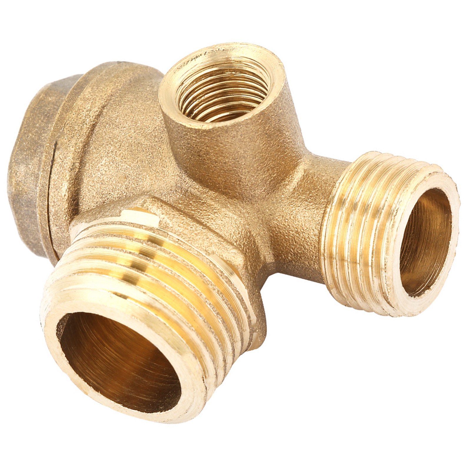 T-förmiges Rückschlagventil Für Luftkompressoren, 20 X 16 X 10 Mm Innengewinde, Komplett Aus Kupfer