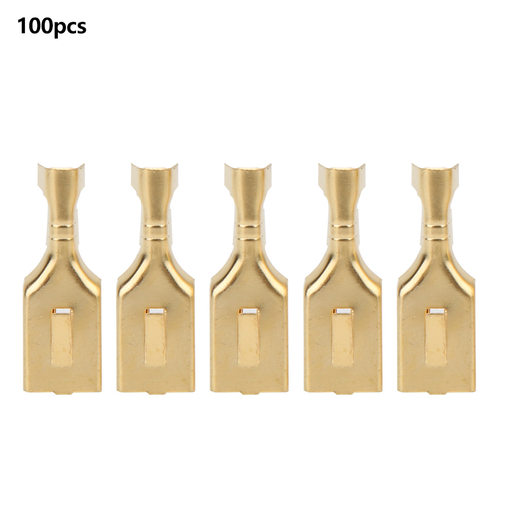 100 7,8 Mm Quadratische, Federbelastete Kupferstecker