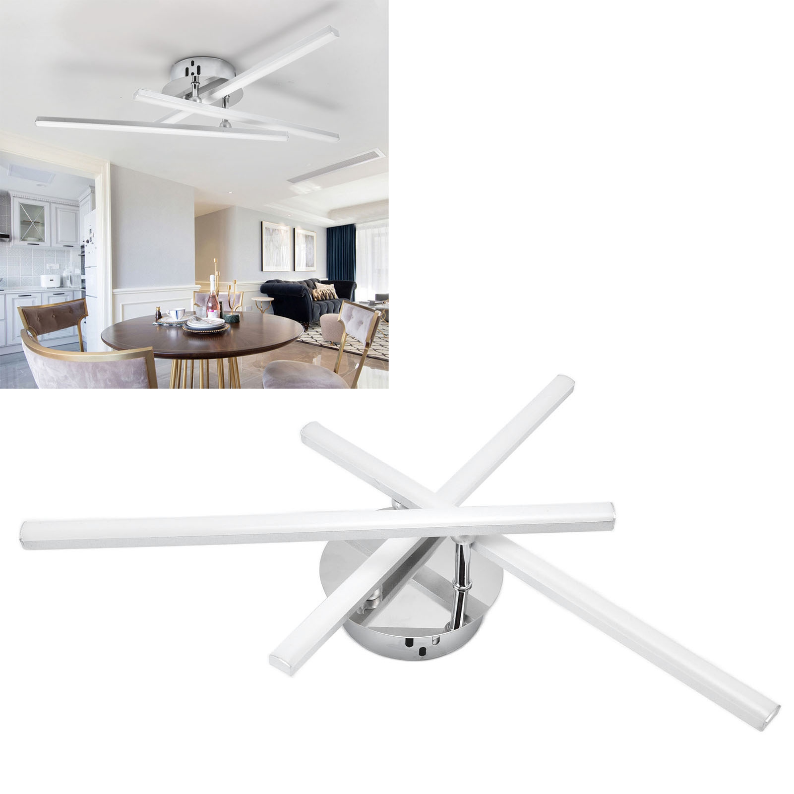 Led-deckenleuchte, Moderne Minimalistische Led-streifenleuchte Im Nordischen Stil, Schlafzimmer, Wohnzimmer, Büro, Esszimmer, Schlichte Dekorative Beleuchtung, Ce- Und Rohs-zertifiziert.