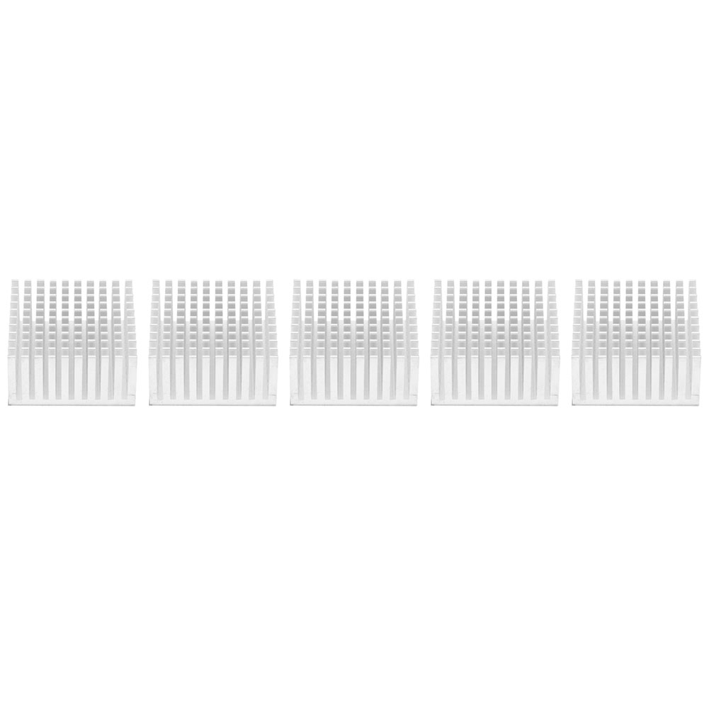 Verkauft In 5er-packs: Kühlkörper Für Lüfter Aus Aluminiumprofil 40 X 20 X 40 Mm, Silberfarben.