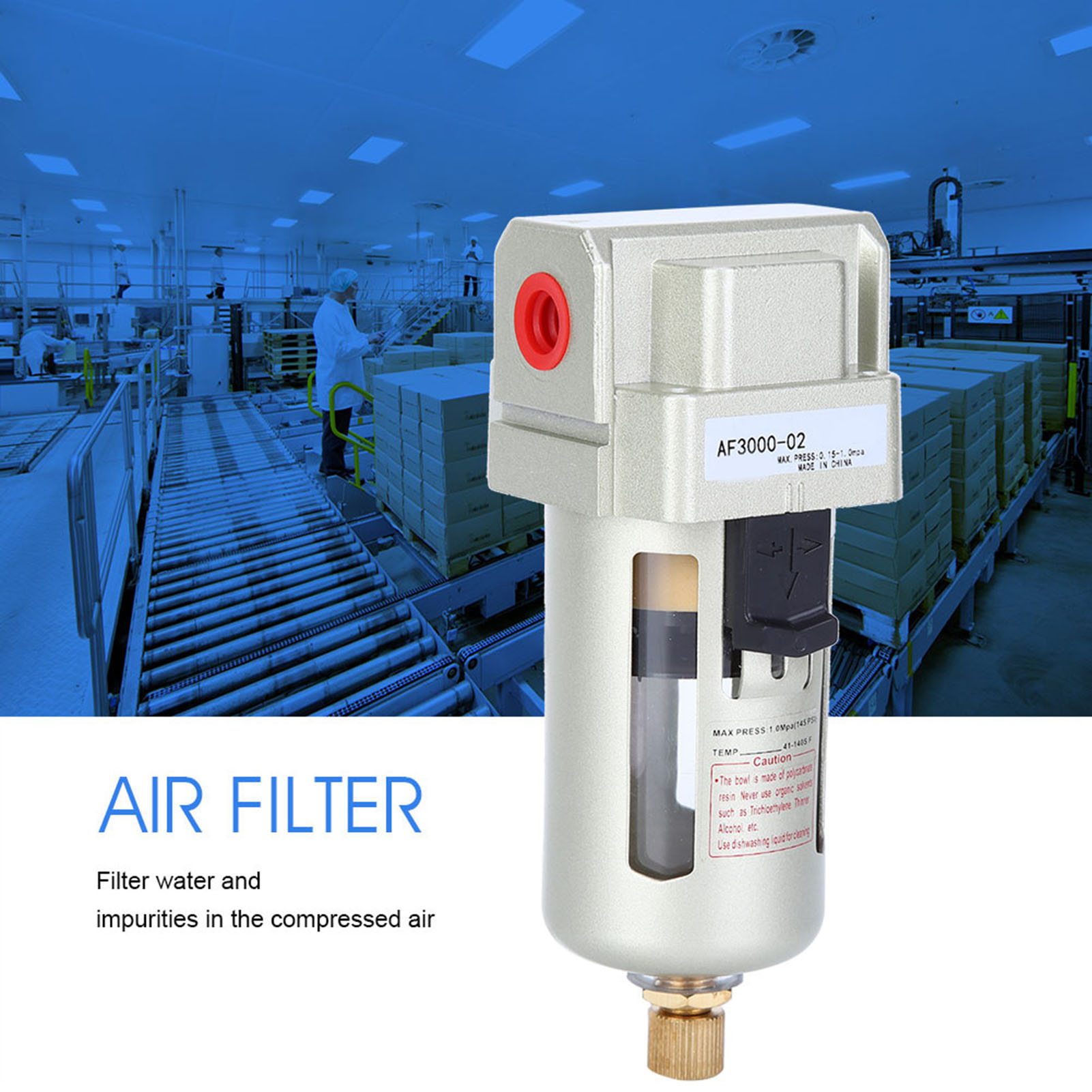 Af3000-02 Luftfilter, 1/4" Öl-wasser-abscheider