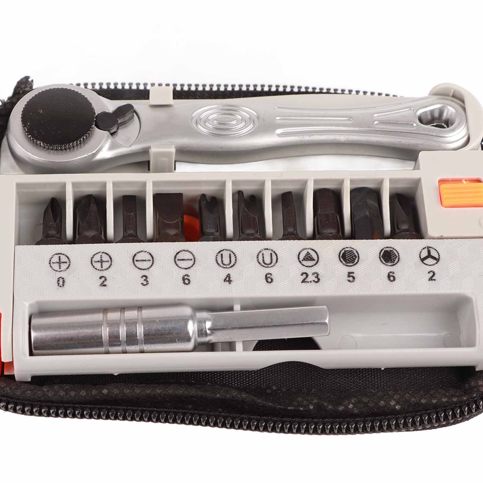 Set Mit 12 Mini-tragbaren 1/4"-ratschenschlüsseln Und Einzelkopfschraubendrehern