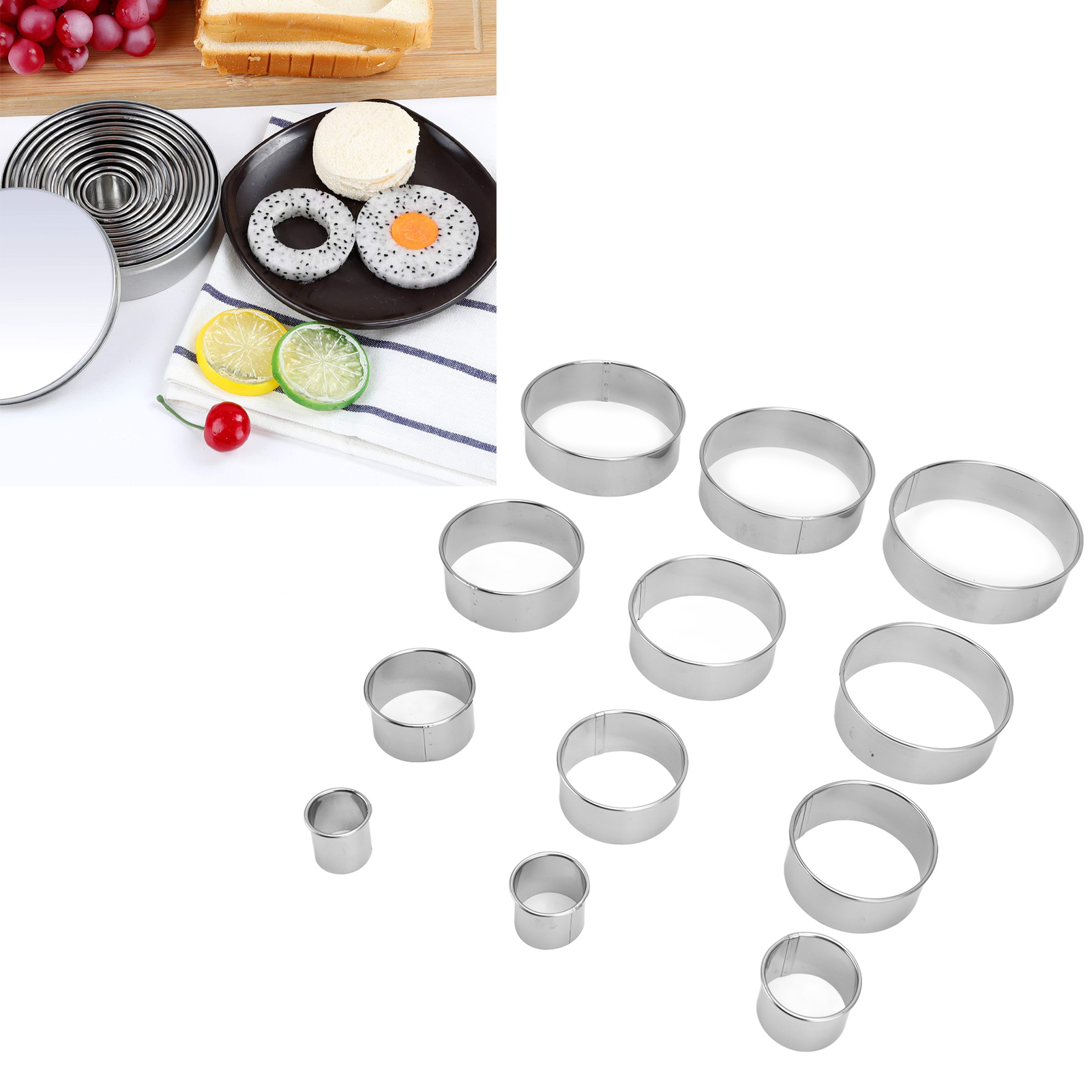 Set Mit 12 Ausstechformen Aus Edelstahl