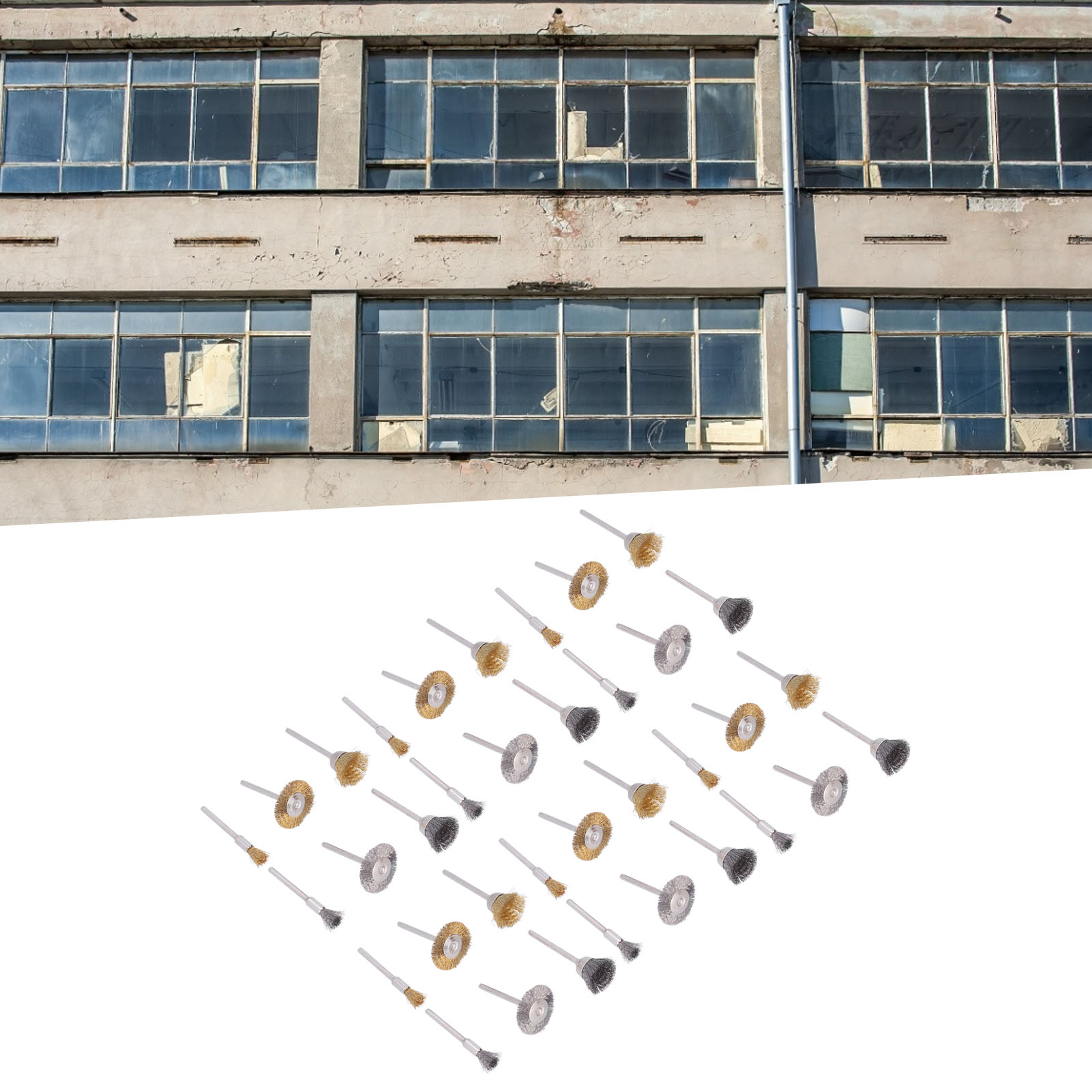 Set Mit 36 Metallpolierscheiben: Stiftform + Flache Form + Schalenform
