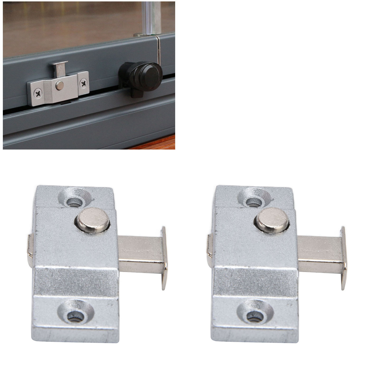 2 Sets Pro Verkauf: Riegel Für Faltfenster, Schloss Für Drehkippfenster, Riegel Für Badezimmerschiebetüren, Diebstahlsicherung Für Balkonfenster, Zubehör Für Glastüren Und Fenster
