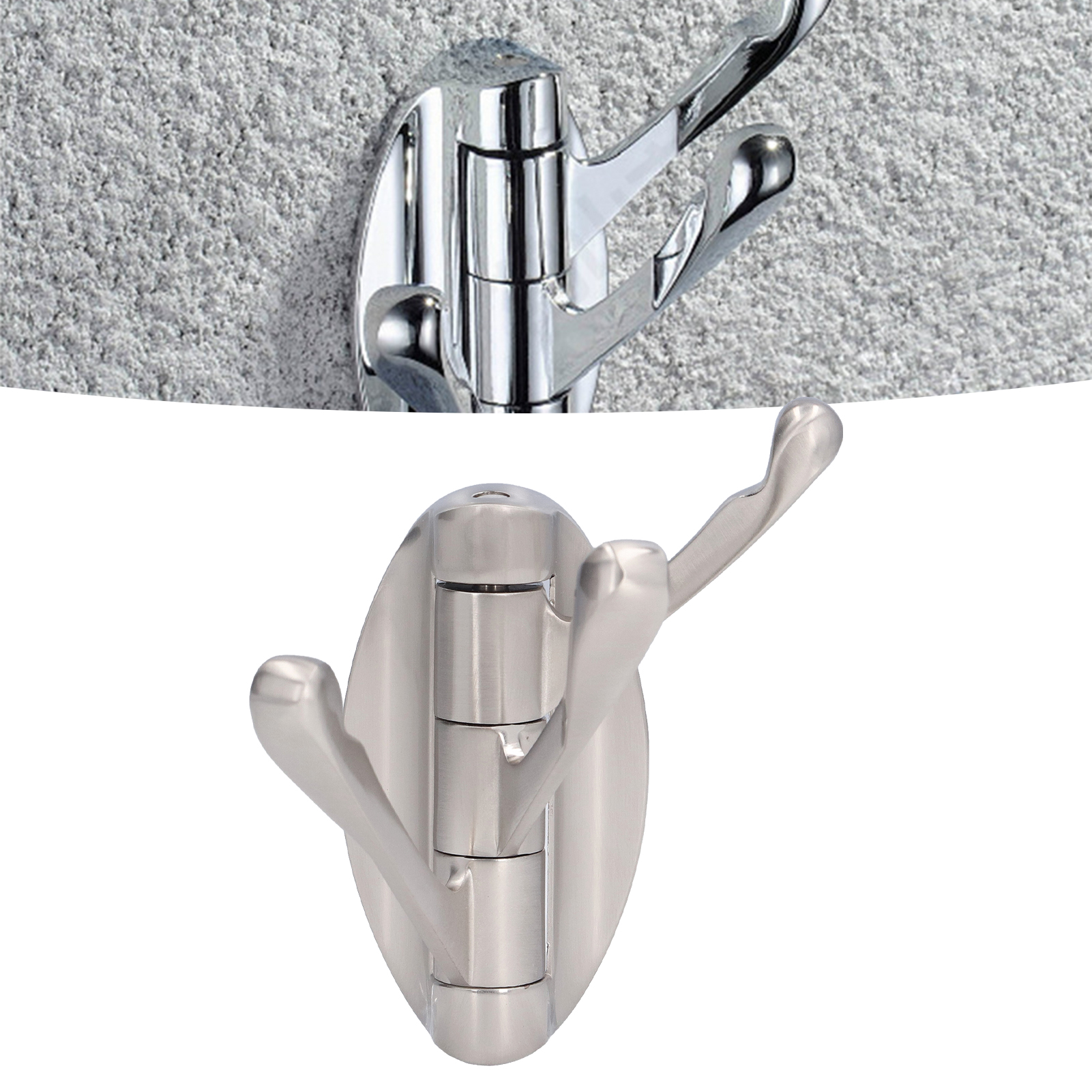 Klappbare Und Mobile Haken Aus Zinklegierung Für Küchen, Badezimmer Und Gästezimmer Originelle Kleiderhaken Mit Gebürsteter Oberfläche.