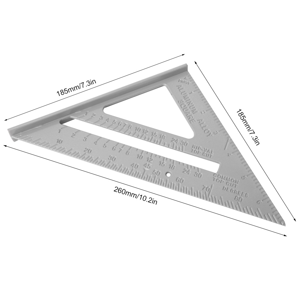 7-zoll-winkel, Winkel Mit Breiter Unterseite Und Dicker Basis (90°), Aluminiumwinkel, Winkel Für Holzbearbeitung, Winkel (45°)