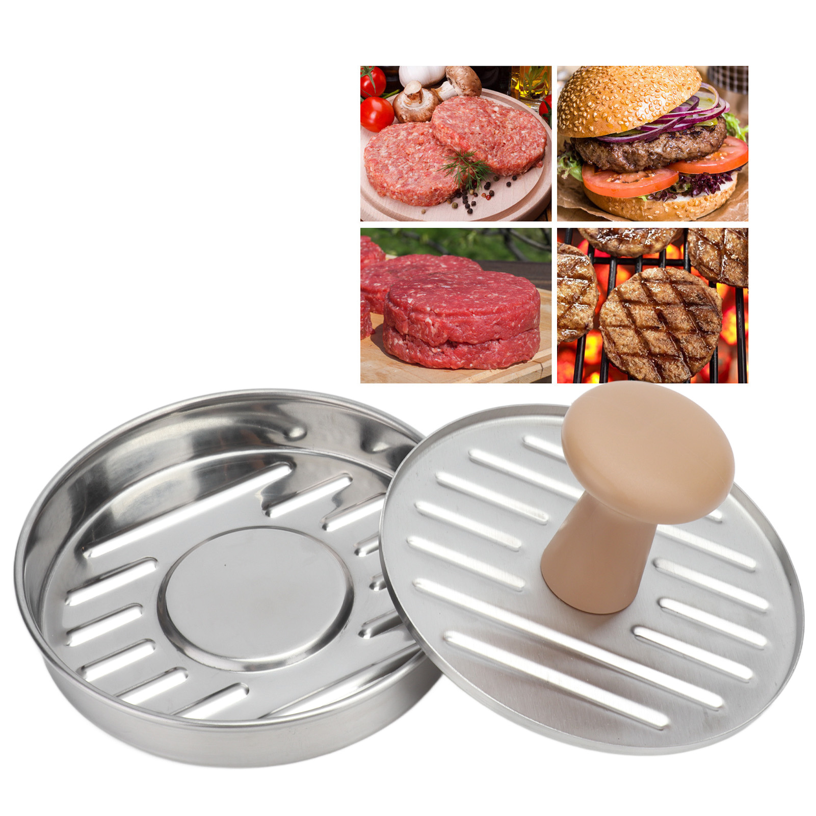 Hamburger-fleischpresse, Hackfleisch-patty-form, Hackfleischpresse Mit Kunststoffgriff, Fleischfüllungsform