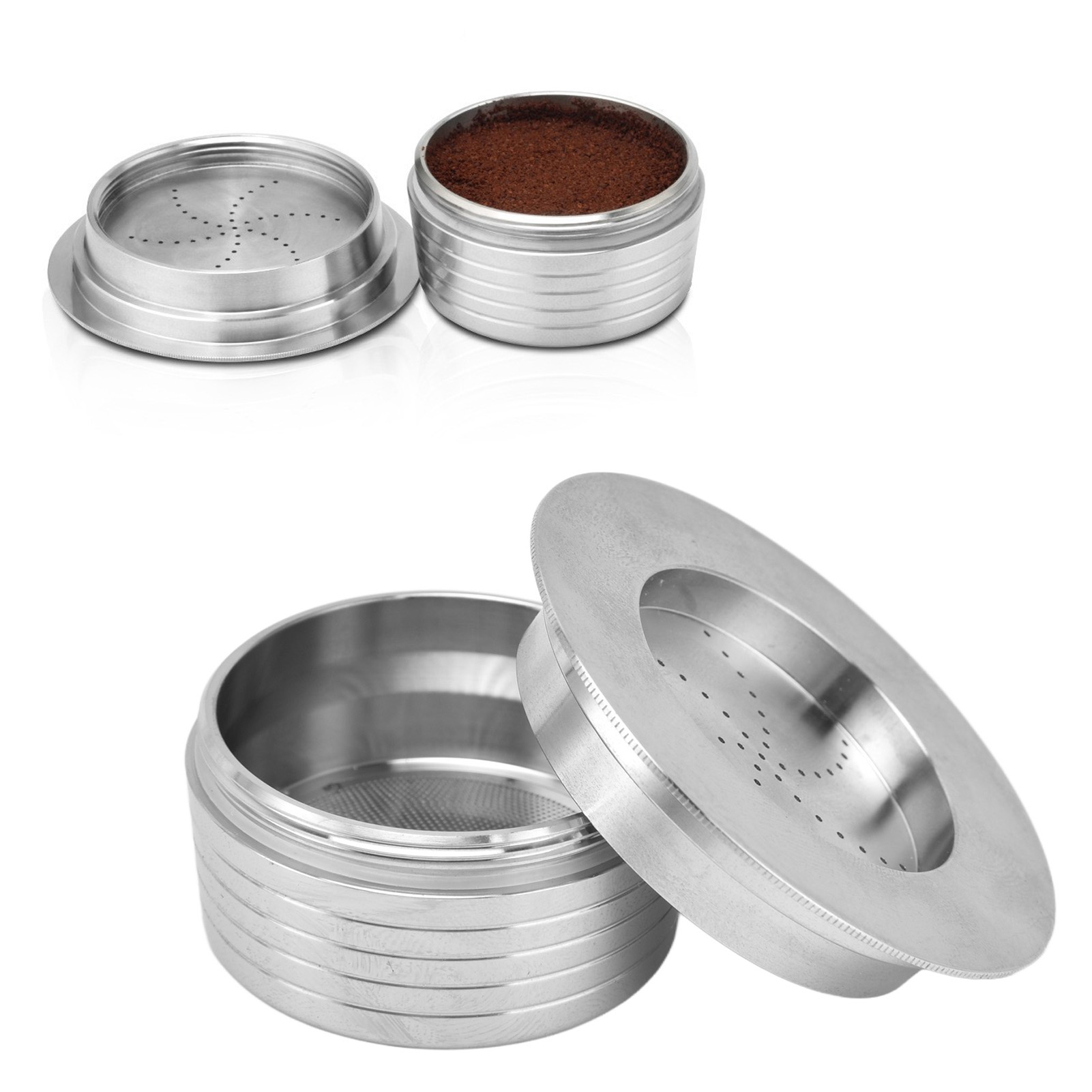 Gemahlener Kaffeefilter Für Einzelkapseln, Wiederverwendbare Kapselhülle, Lavazza Blauer Edelstahlfilter.