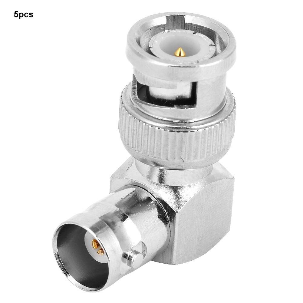 90°-winkeladapter Bnc-stecker Auf Bnc-buchse, Vollkupfer (5er-pack), L-förmiger Bnc-koaxialstecker Auf Bnc-buchse