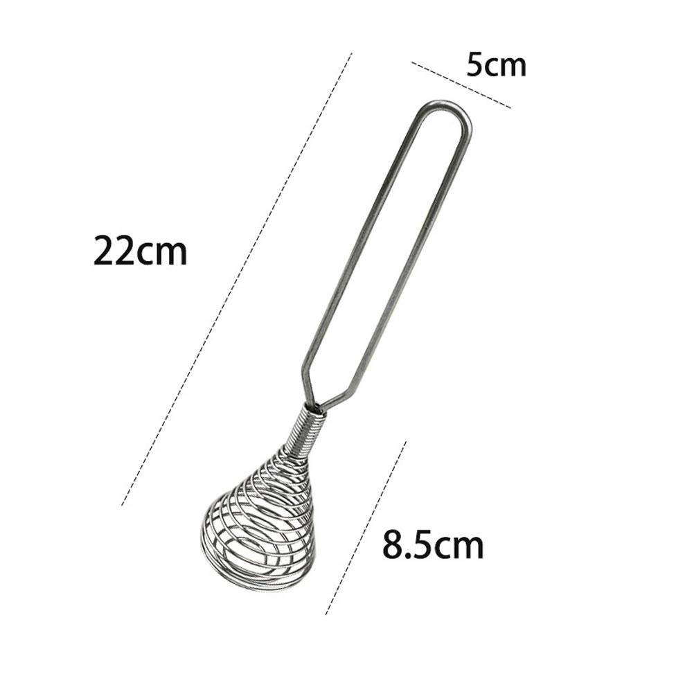 Hand-eierquirl Aus Edelstahl, Druck-typ, Für Den Hausgebrauch, Zum Verquirlen Von Eiern Und Sahne, Silberfarben