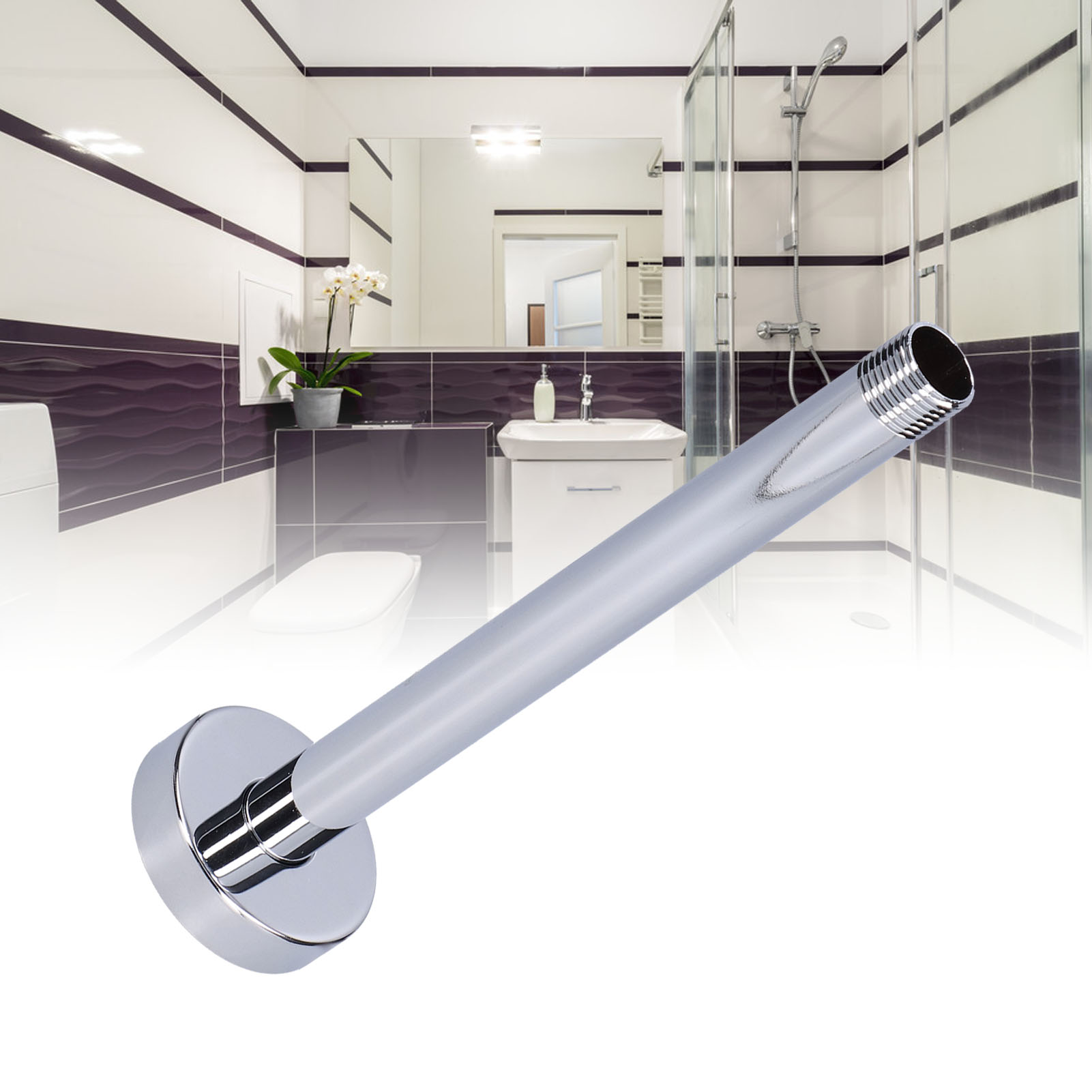 Duscharm Nach Amerikanischem Standard (npt, Φ20 Mm), Deckenmontagestange, Verdeckter Rundschlauch, Hotel-duschzubehör, Grenzüberschreitender Internationaler Handel, 8 Zoll, Amerikanischer Standard, Ga