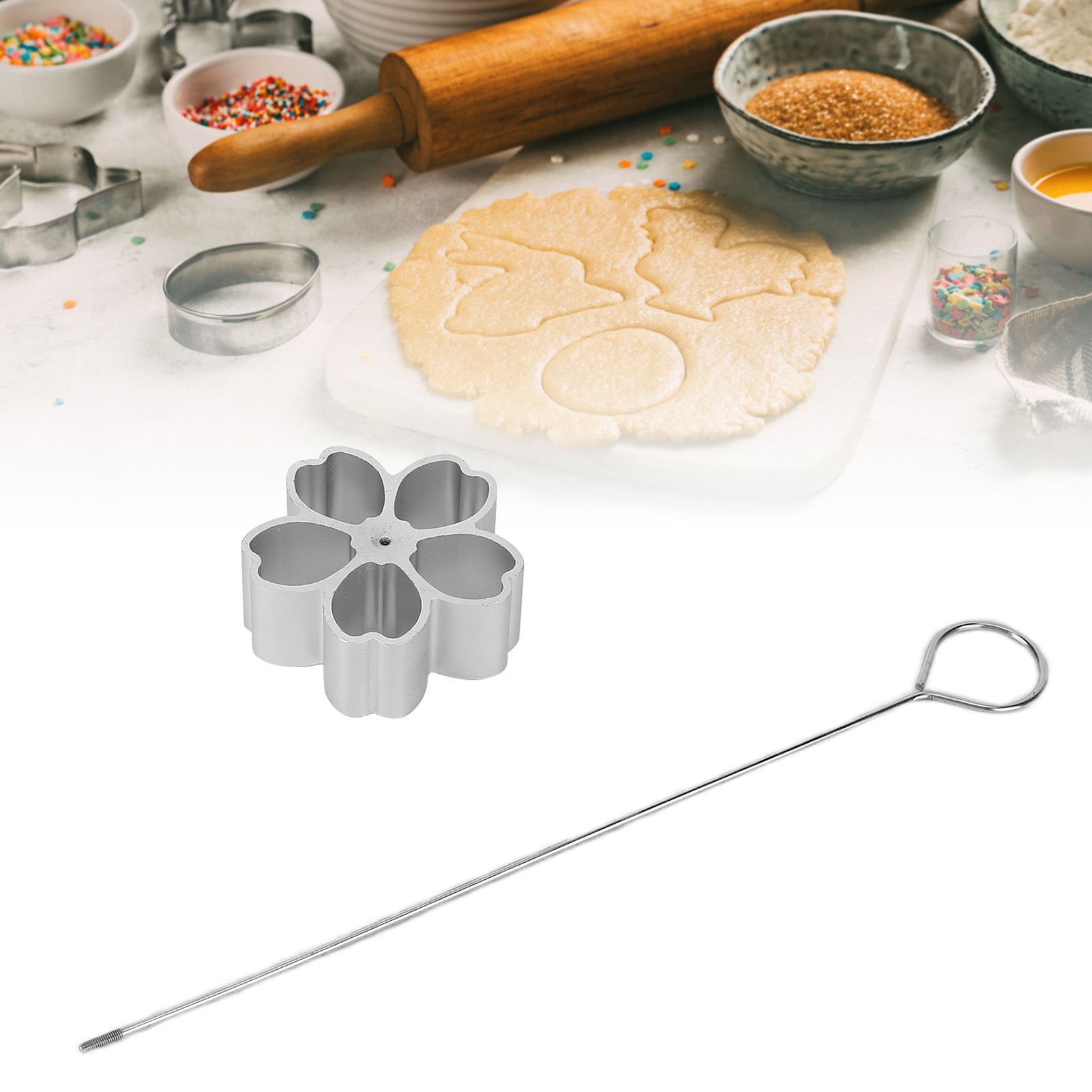 Dessertform-set Aus Aluminium, Kuchenform, Gebäckform, Donutform, Keksform, Wabenkuchenform, Kirschblütenmuster
