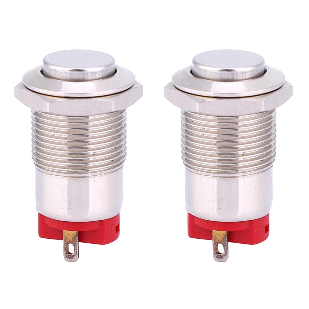 2 X 12 Mm 2-polige Wasserdichte Metall-drucktaster Mit Automatischer Verriegelung Und Hohem Druckkopf