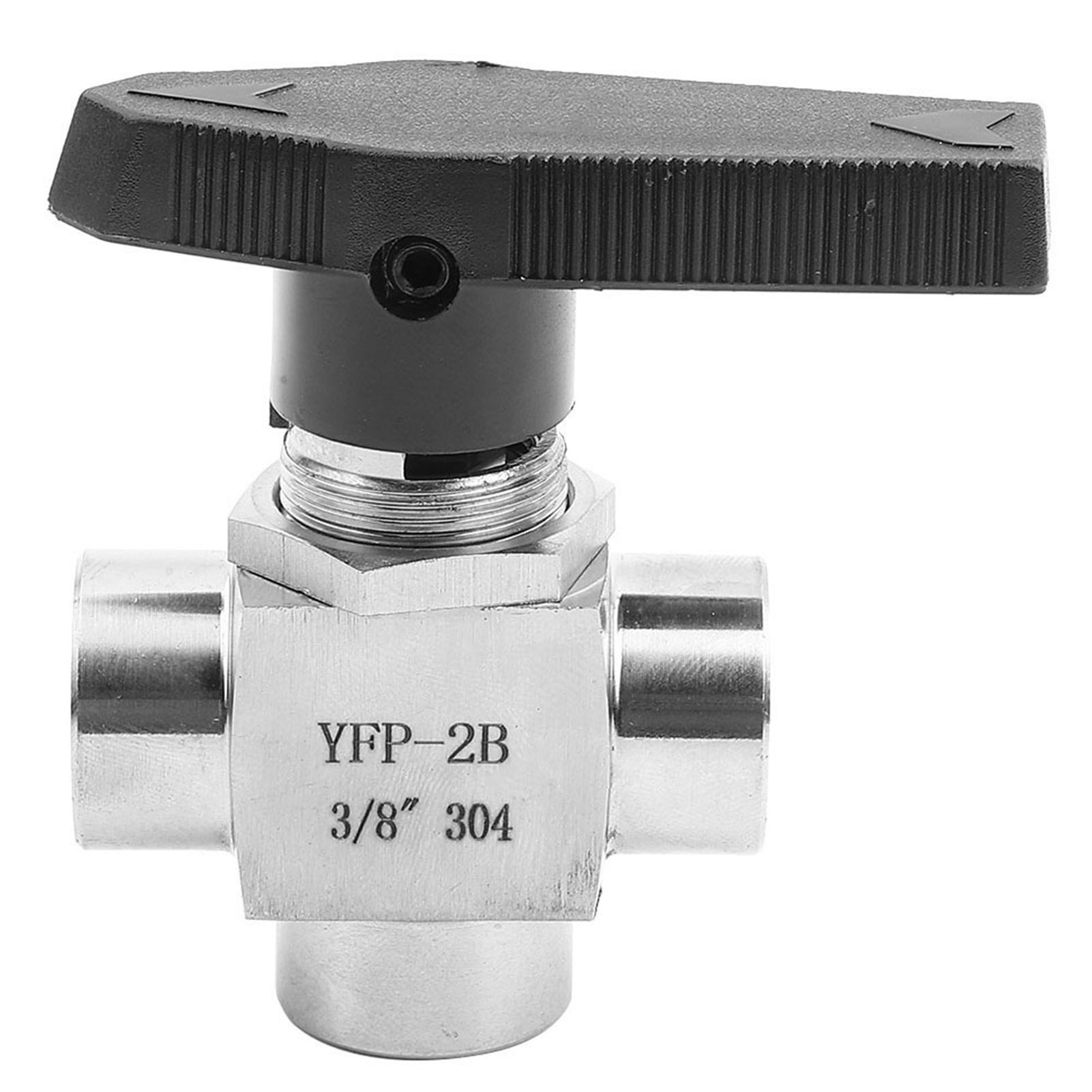 Bspp Dreiwege-kugelhahn Mit Innengewinde Aus Edelstahl 304 Zur Manuellen Regulierung Des Wasser-/gasdurchflusses, Bspp 3/8" Hochdruck-pneumatikventil.