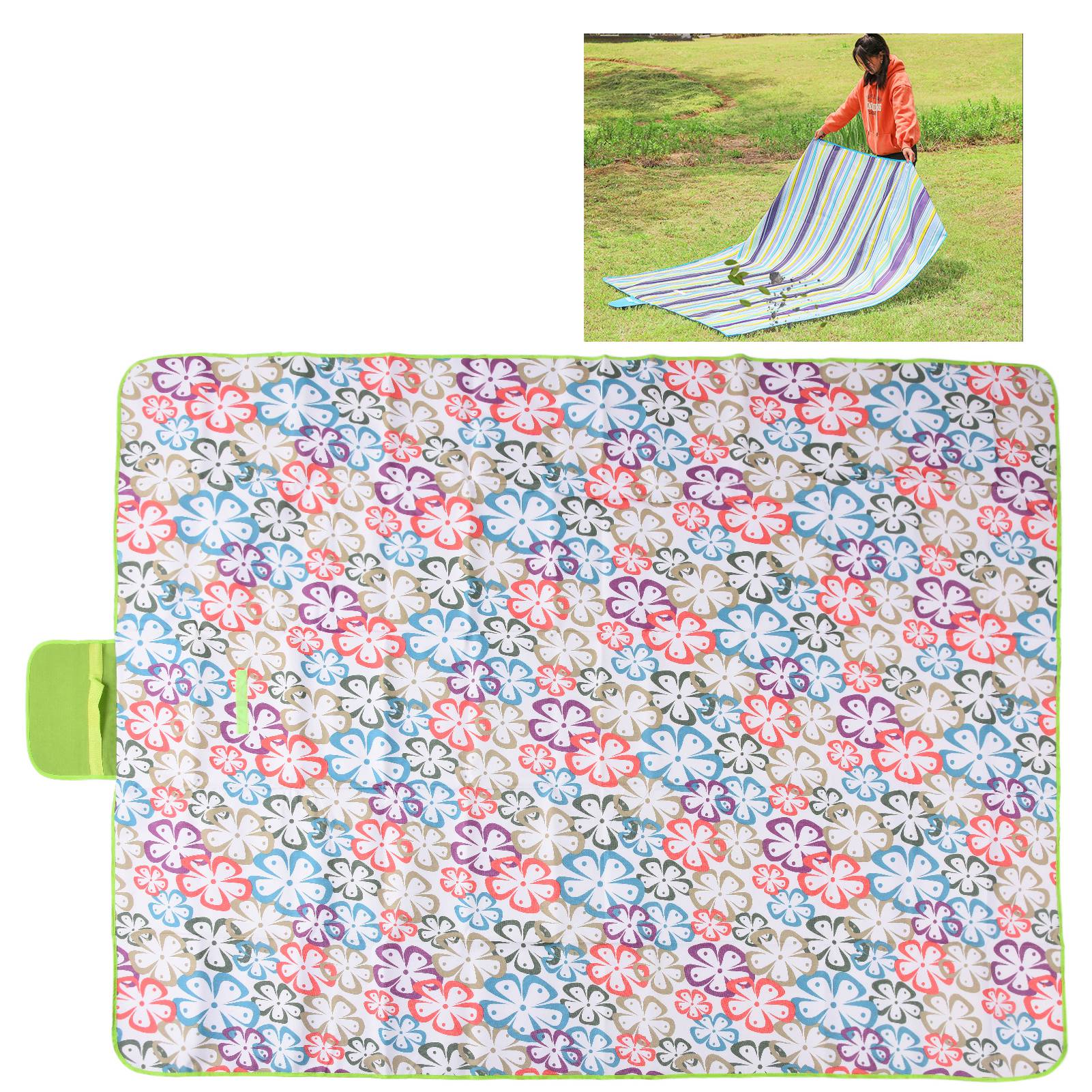 Picknickdecke 145/200, Picknickmatte Für Den Außenbereich, Dicke Zeltmatte, Oxford-gewebematte, Blumenmuster