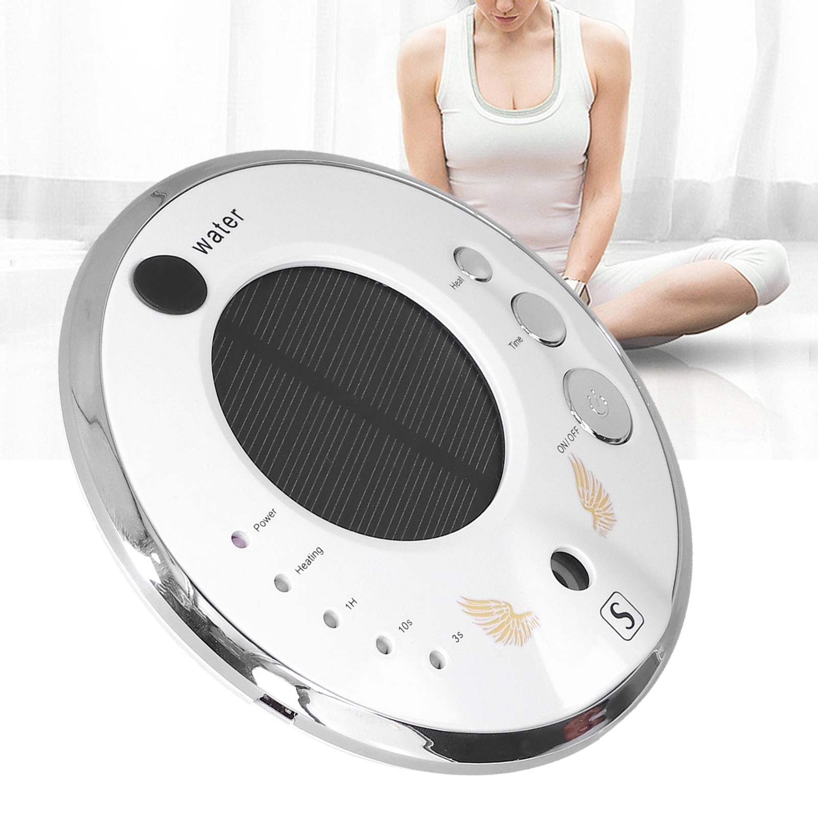 Intelligenter Mini-usb-auto-luftbefeuchter, Aromadiffusor, Mini-solar-luftreiniger, Solar-/usb-aufladbar, Weiß.